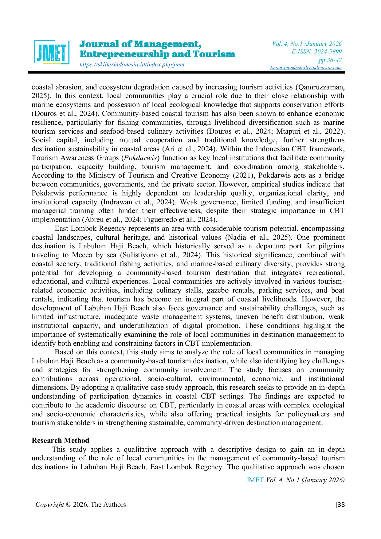 JURIS Community Roles in Managing Coastal Tourism A Case of Labuhan Haji Beach East Lombok