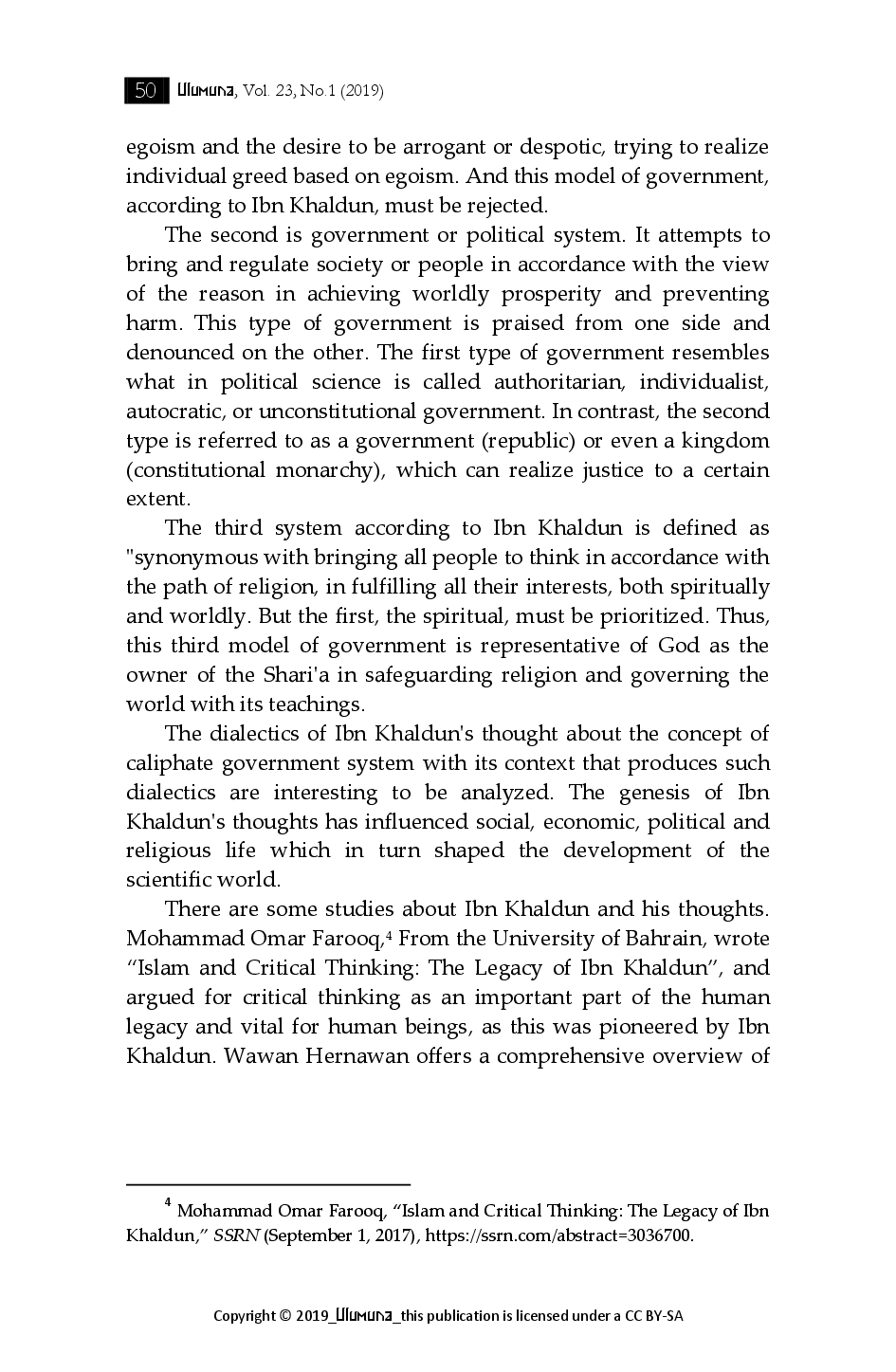 juris From Chalipate to Modern State A Reflection of Ibn Khaldun s Thought