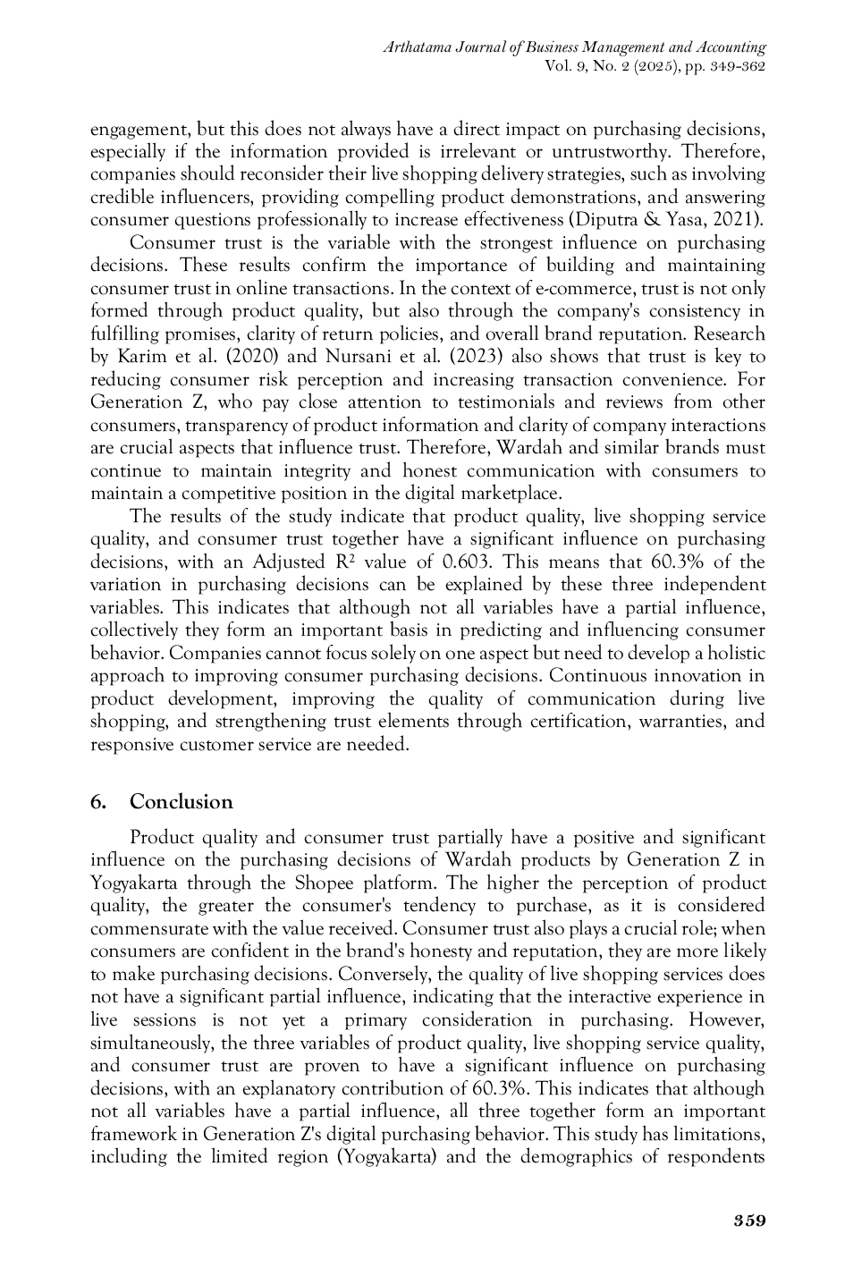 JURIS The Influence of Product Quality Live Shopping Service Quality and Consumer Trust on Wardah Product Purchasing Decisions by Generation Z