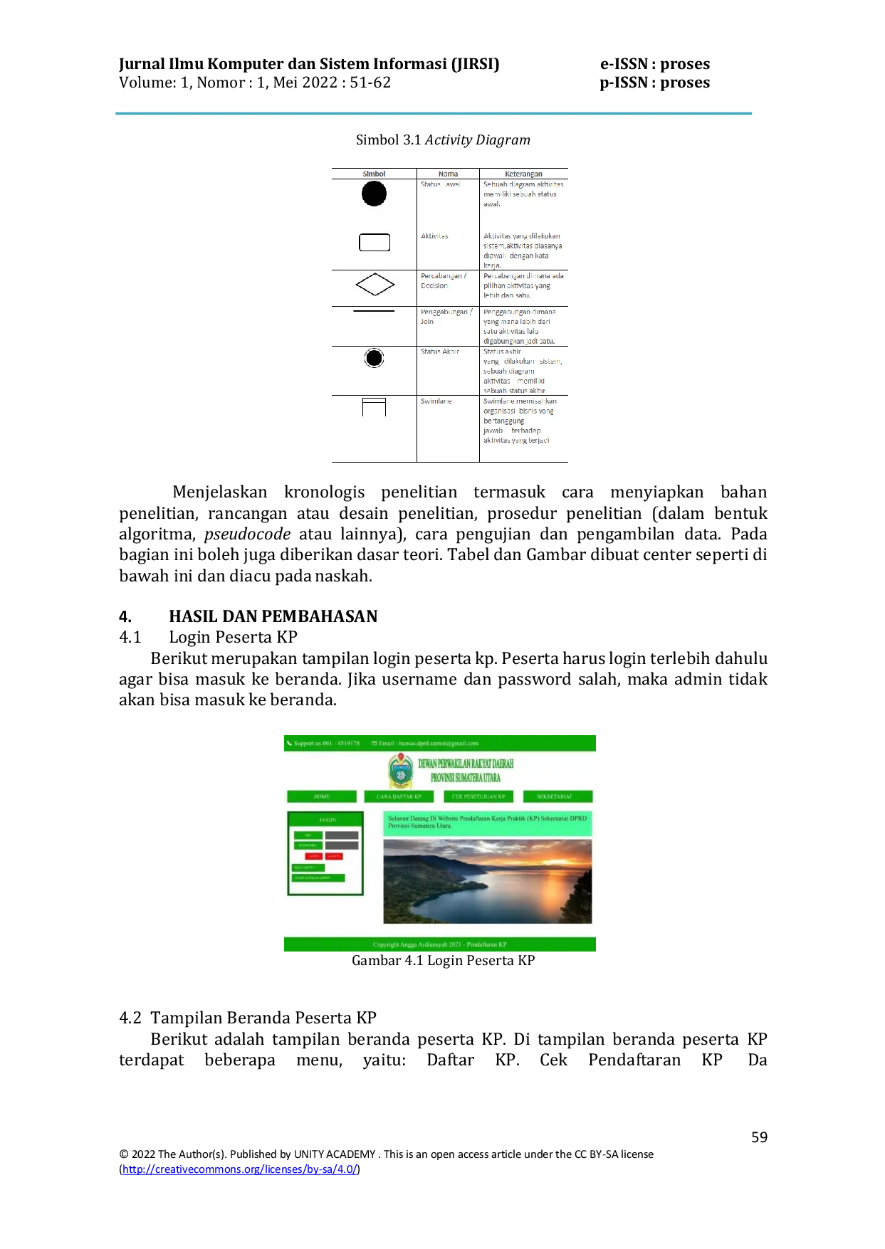 JURIS Perancangan Sistem Informasi Pendaftaran Kerja Praktik Berbasis Web Pada Sekretariat DPRD Provinsi Sumatera Utara
