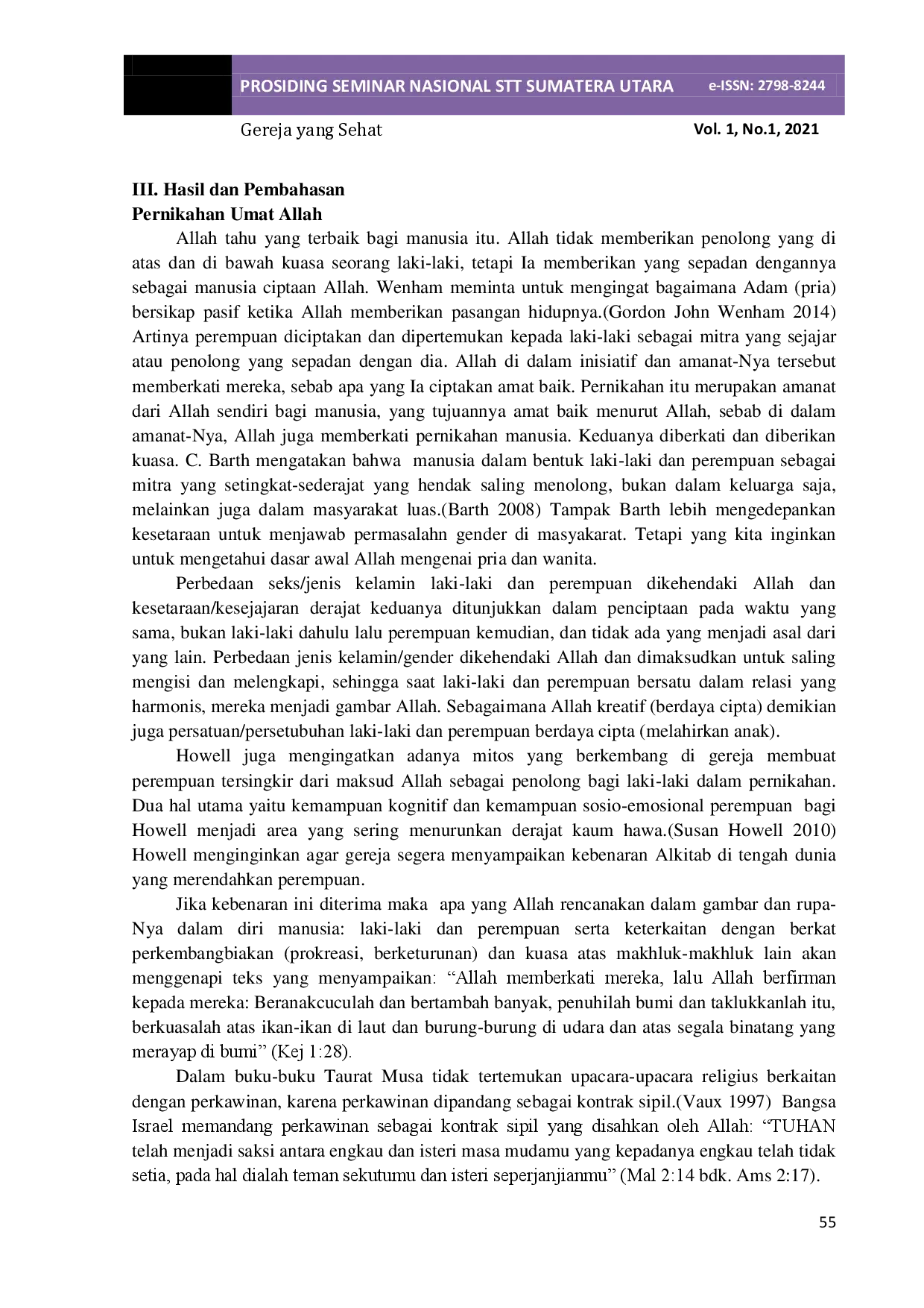 juris Perspektif Gereja yang Biblikal Mengenai Perceraian