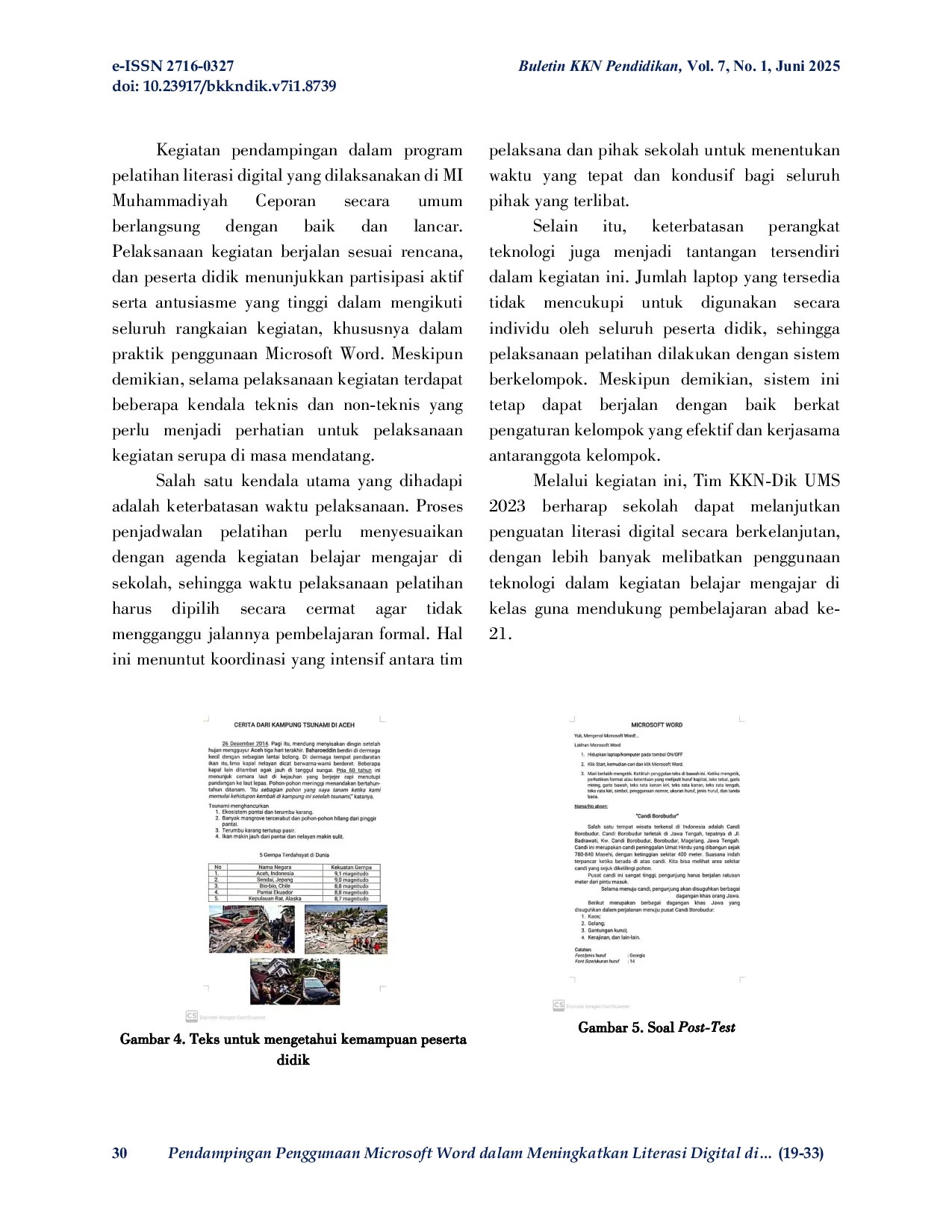 JURIS Pendampingan Penggunaan Microsoft Word dalam Meningkatkan Literasi Digital di MI Muhammadiyah Ceporan