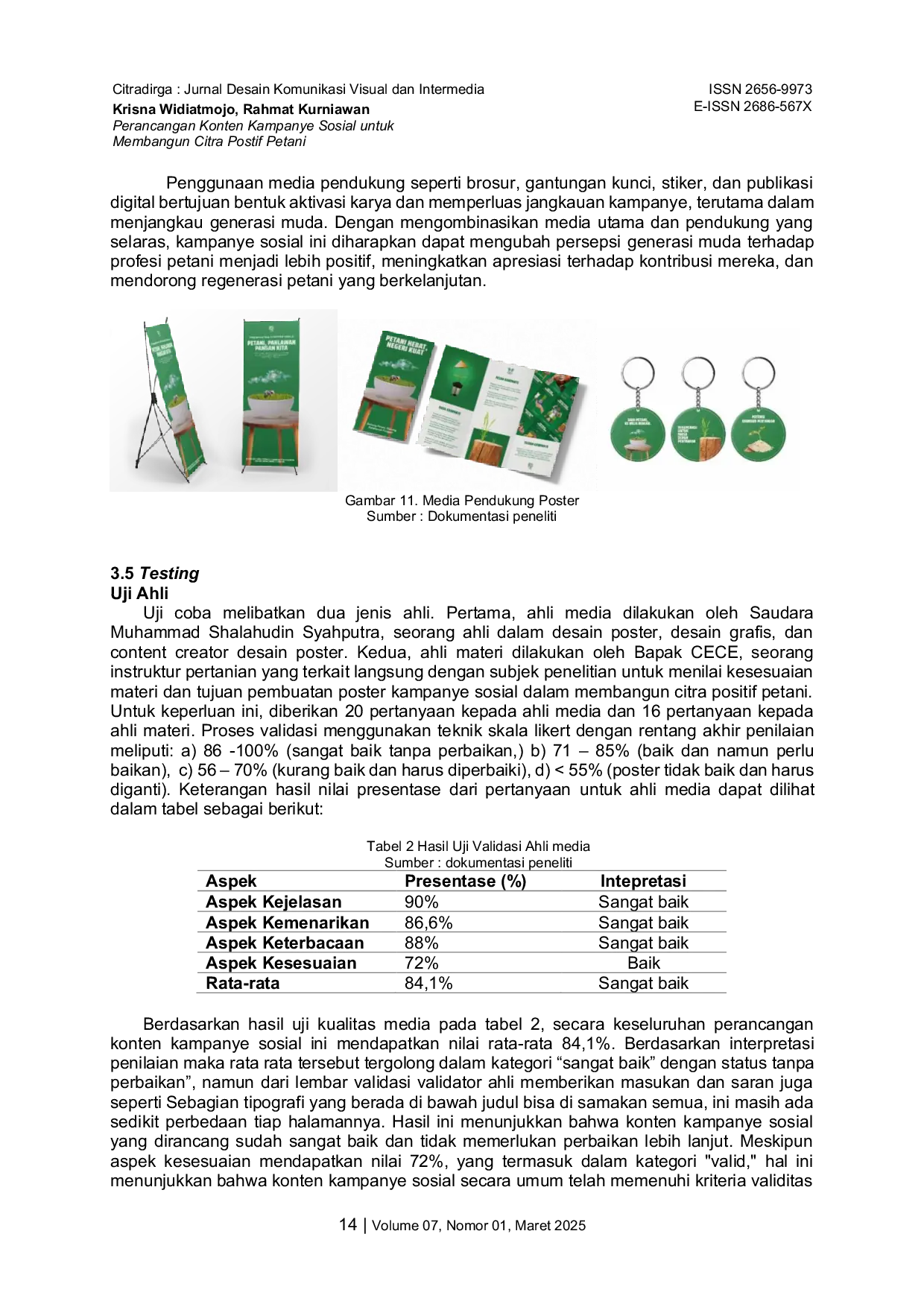JURIS Perancangan Konten Kampanye Sosial untuk Membangun Citra Positif Petani