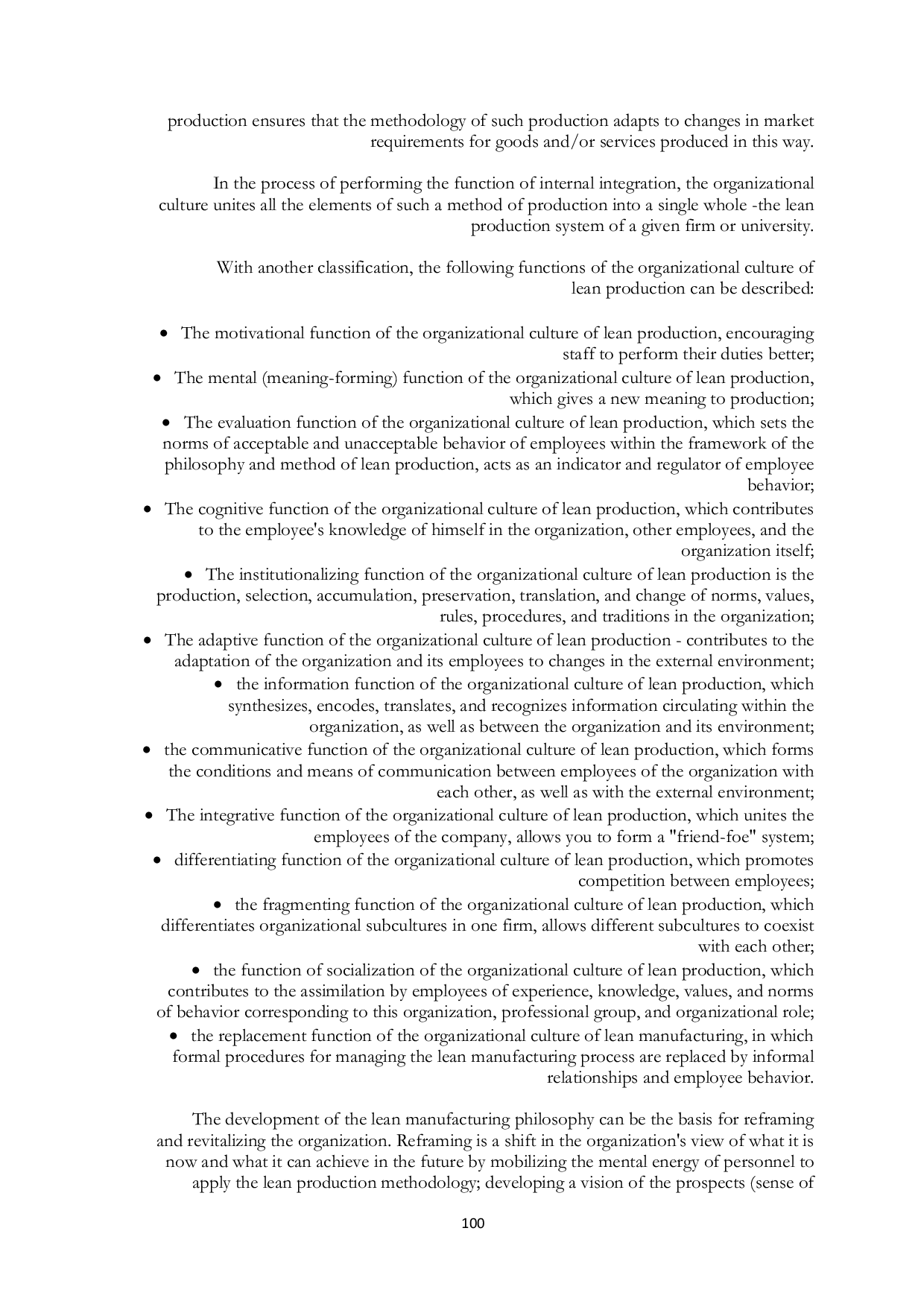 JURIS Development of a general theory of lean production of goods and services