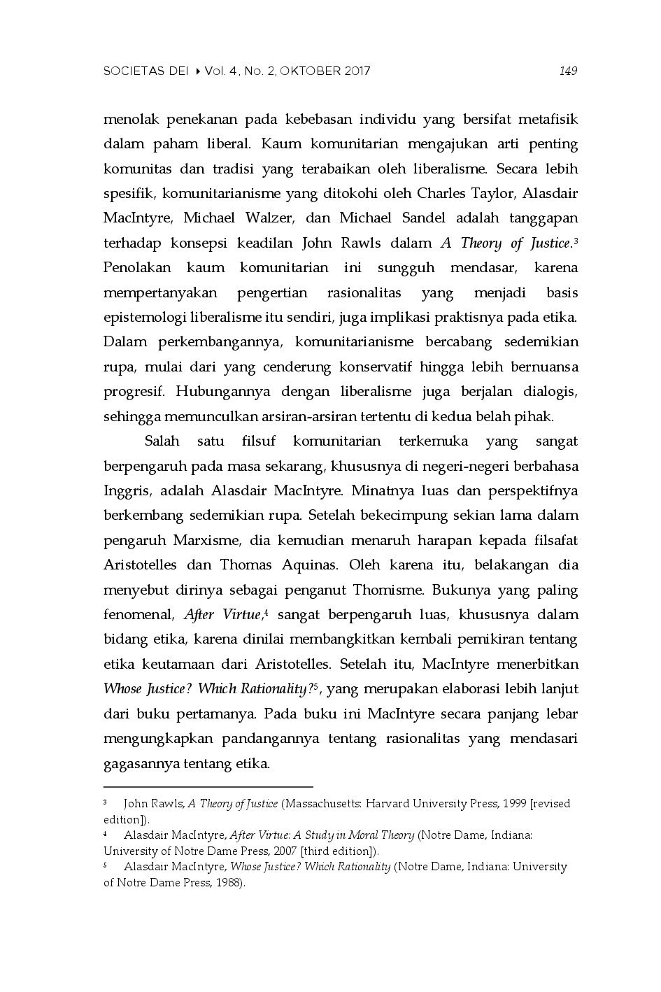 juris Kembalinya Tradisi Rasionalitas dan Etika Komunitarian Alasdair MacIntyre