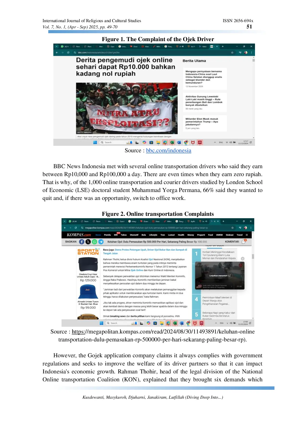 JURIS Diving deep into the screen The Realities of Online Transport Tariff Disputes