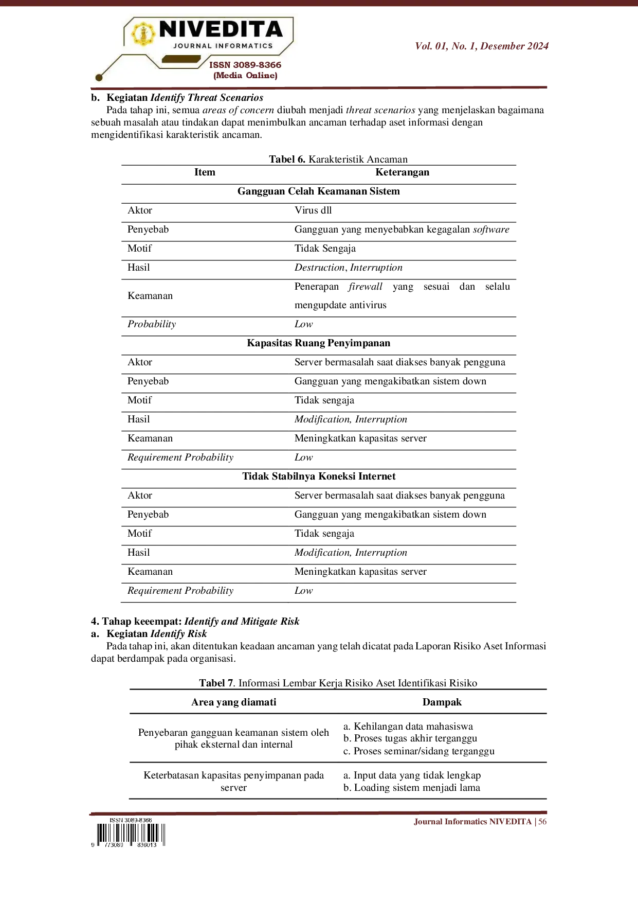 juris Pengukuran Risiko Sistem Informasi Tugas Akhir Universitas XYZ Menggunakan Metode Octave Allegro