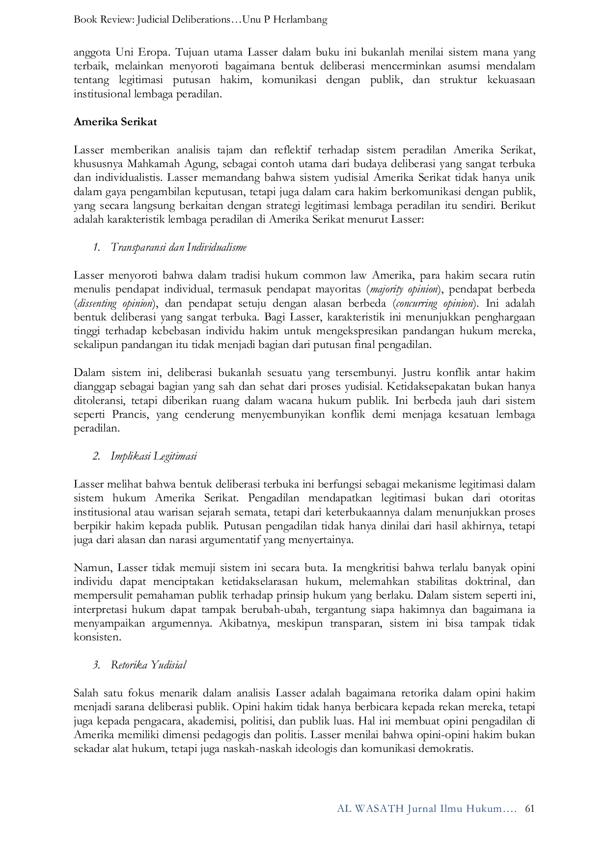 JURIS Judicial Deliberations