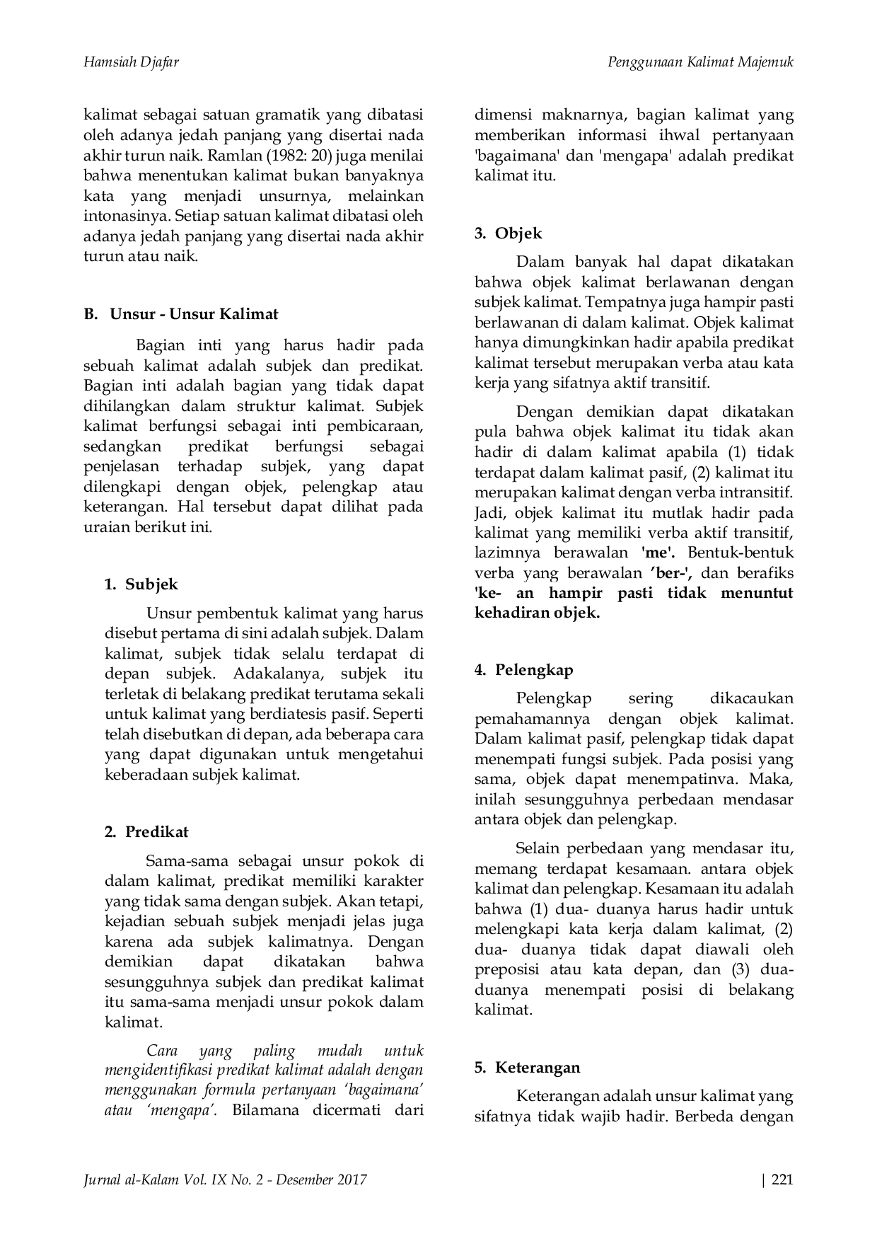 JURIS Penggunaan Kalimat Majemuk Dalam Karya Tulis Mahasiswa Fakultas Tarbiyah Dan Keguruan Uin Alauddin Makassar
