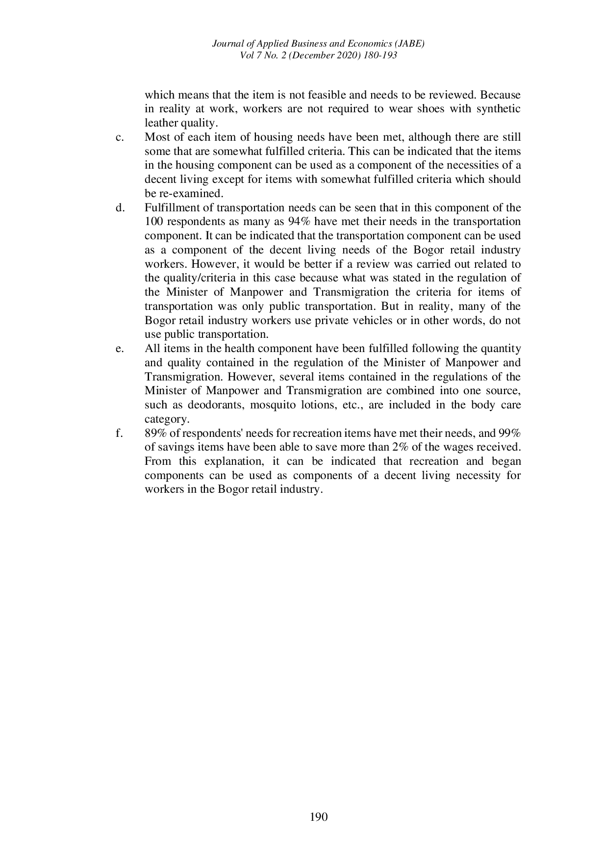 JURIS Employee Compensation Evaluation Based on Cost of Living Adjustment Cola in Retail Industry Bogor Indonesia