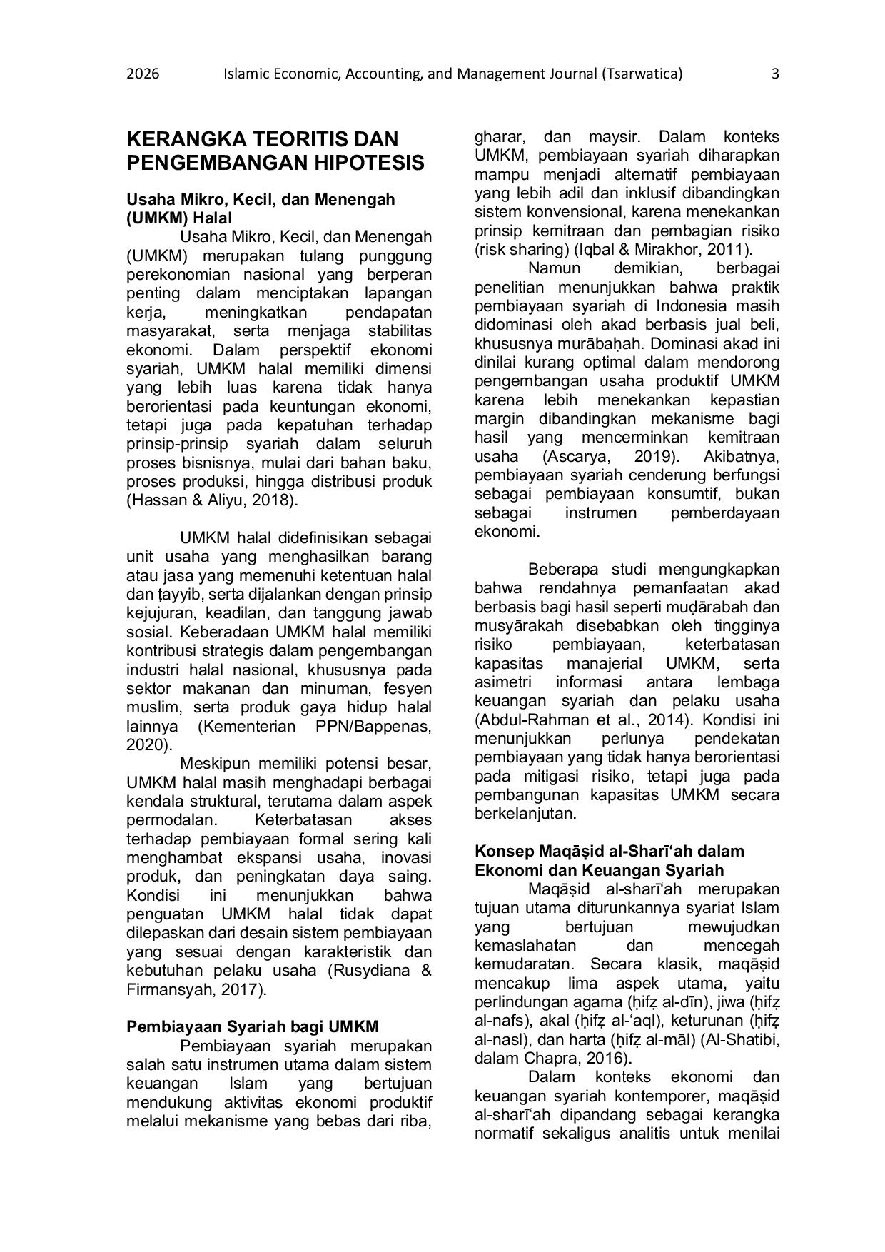 JURIS Sharia Financing Model Based on Maq id al Shari ah for Strengthening Halal MSMEs