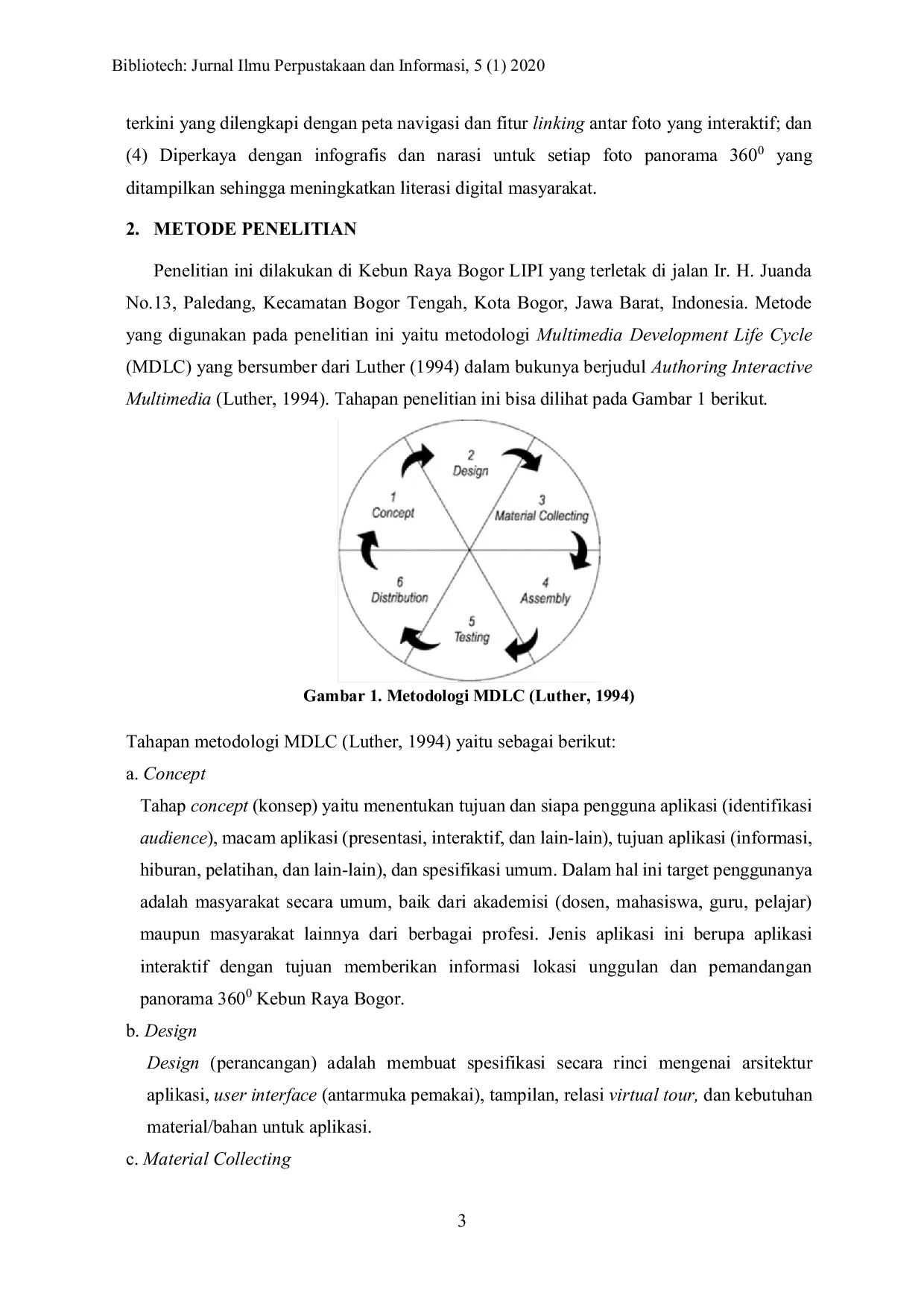 JURIS Pengembangan Aplikasi Virtual Tour Kebun Raya Bogor Lipi Sebagai Media Diseminasi Dan Literasi Ilmu Pengetahuan Hayati