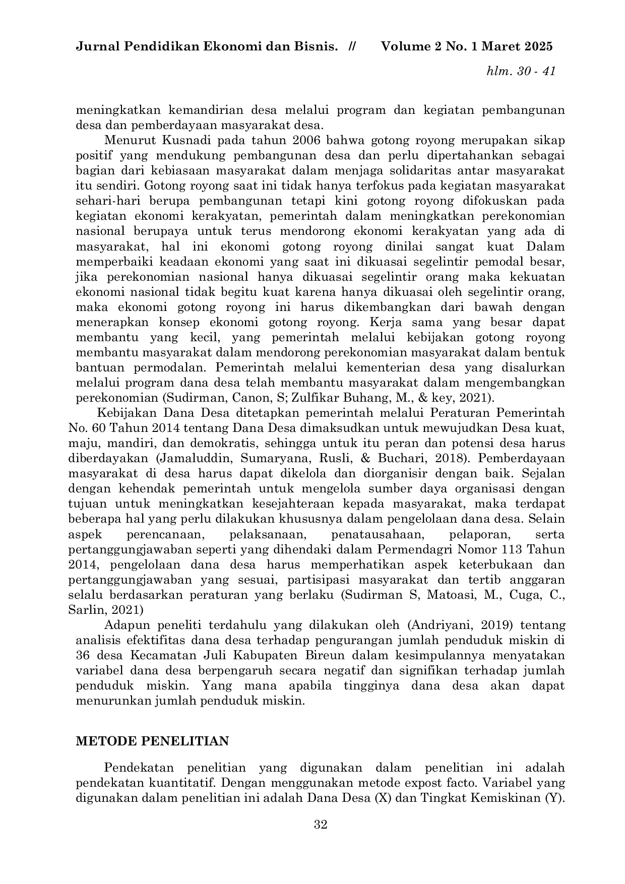 JURIS Pengaruh Dana Desa Terhadap Tingkat Kemiskinan di Desa Sidomukti Kecamatan Mootilango Kabupaten Gorontalo