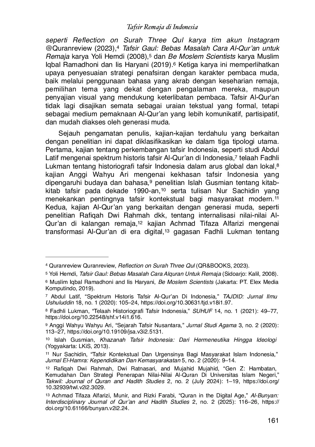 JURIS Tafsir Remaja Di Indonesia Analisis Kepengaran Penyajian Dan Metodologi