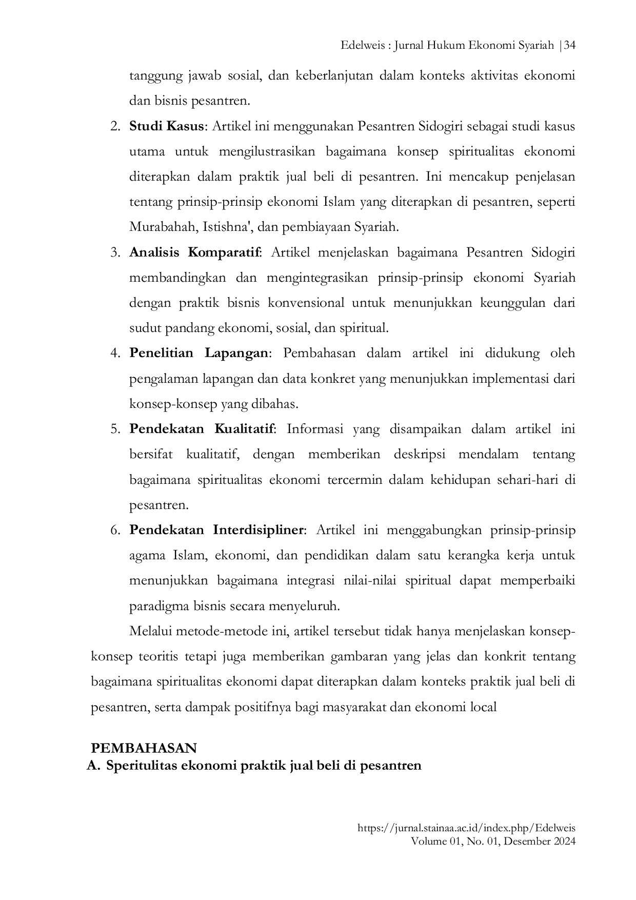 JURIS Harmoni Antara Spiritualitas Ekonomi Dalam Konsep Hukum Jual Beli Di Pesantren