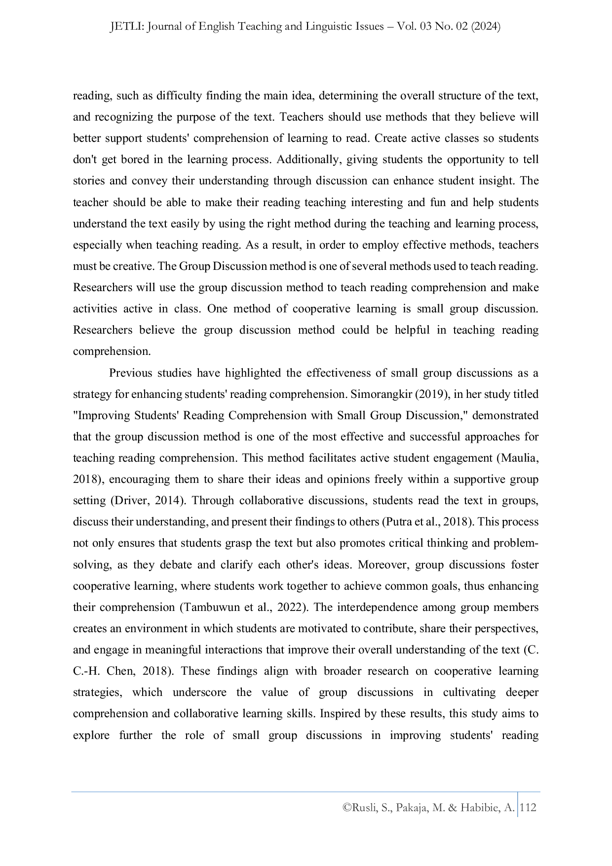 JURIS The Effectiveness of Group Discussion Method in Promoting Student s Reading Comprehension