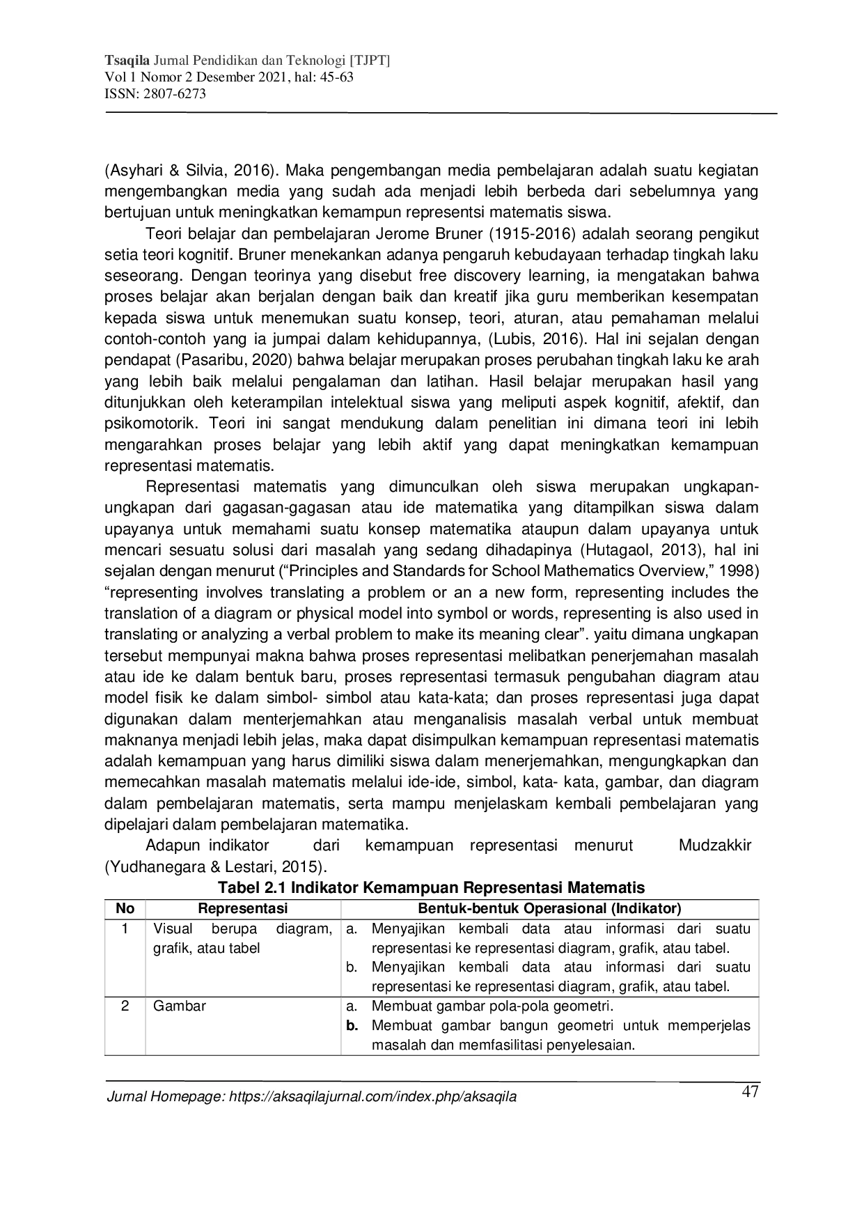 JURIS Pengembangan Media Pembelajaran Power Director Berbasis Discovery Learning Untuk Meningkatkan Kemampuan Representasi Matematis Siswa