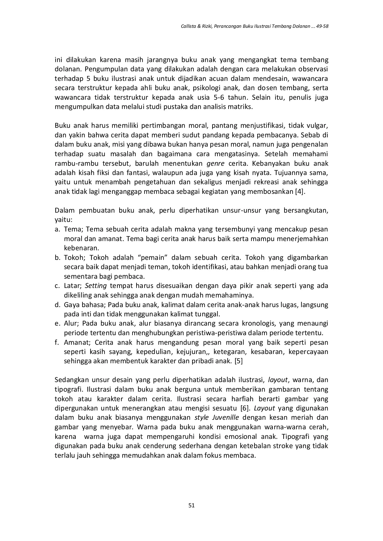 JURIS Perancangan Buku Ilustrasi Tembang Dolanan Jawa Tengah untuk Anak Usia 5 6 Tahun