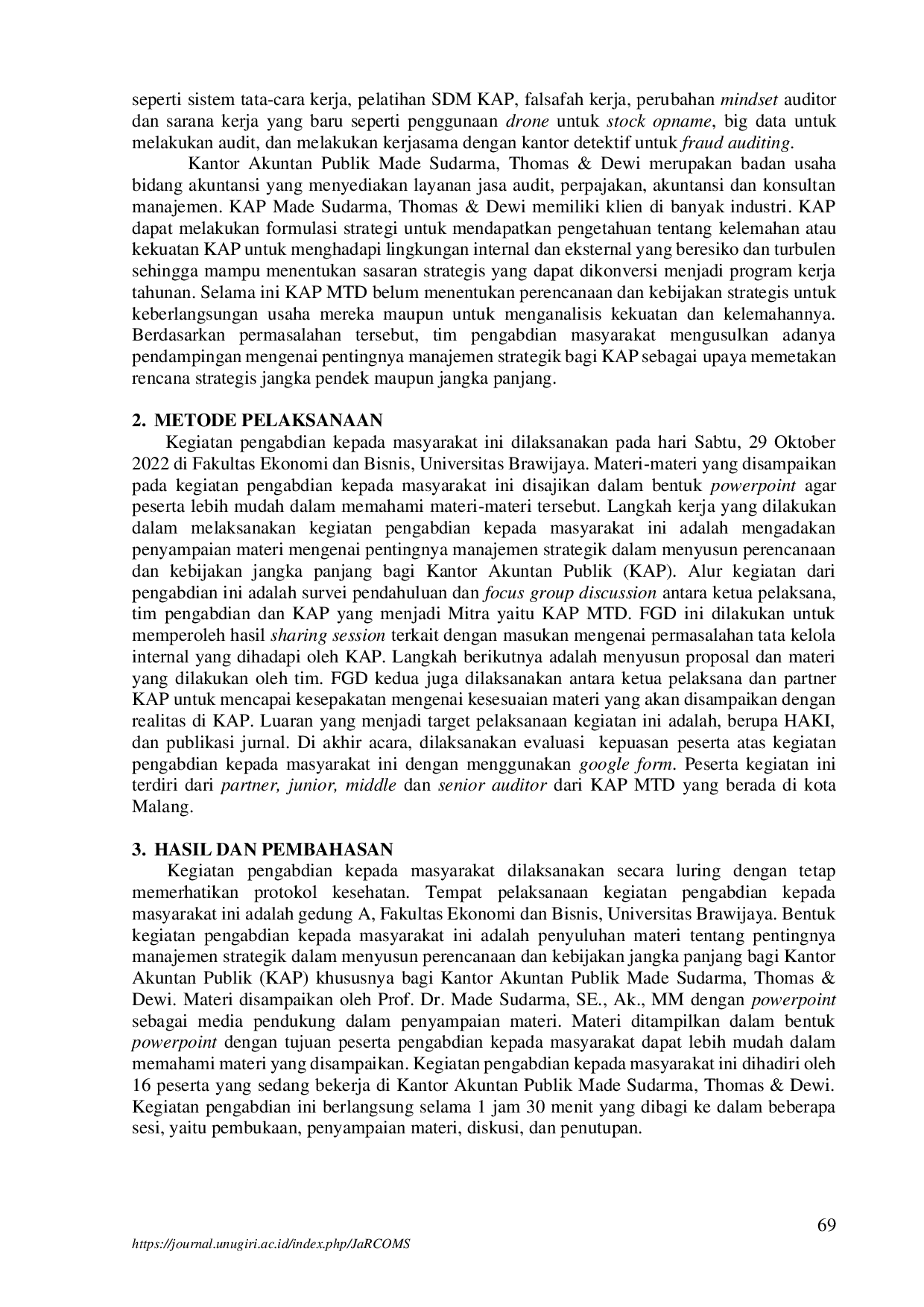 juris Manajemen Strategik KAP Pentingnya Perencanaan dan Kebijakan Jangka Panjang