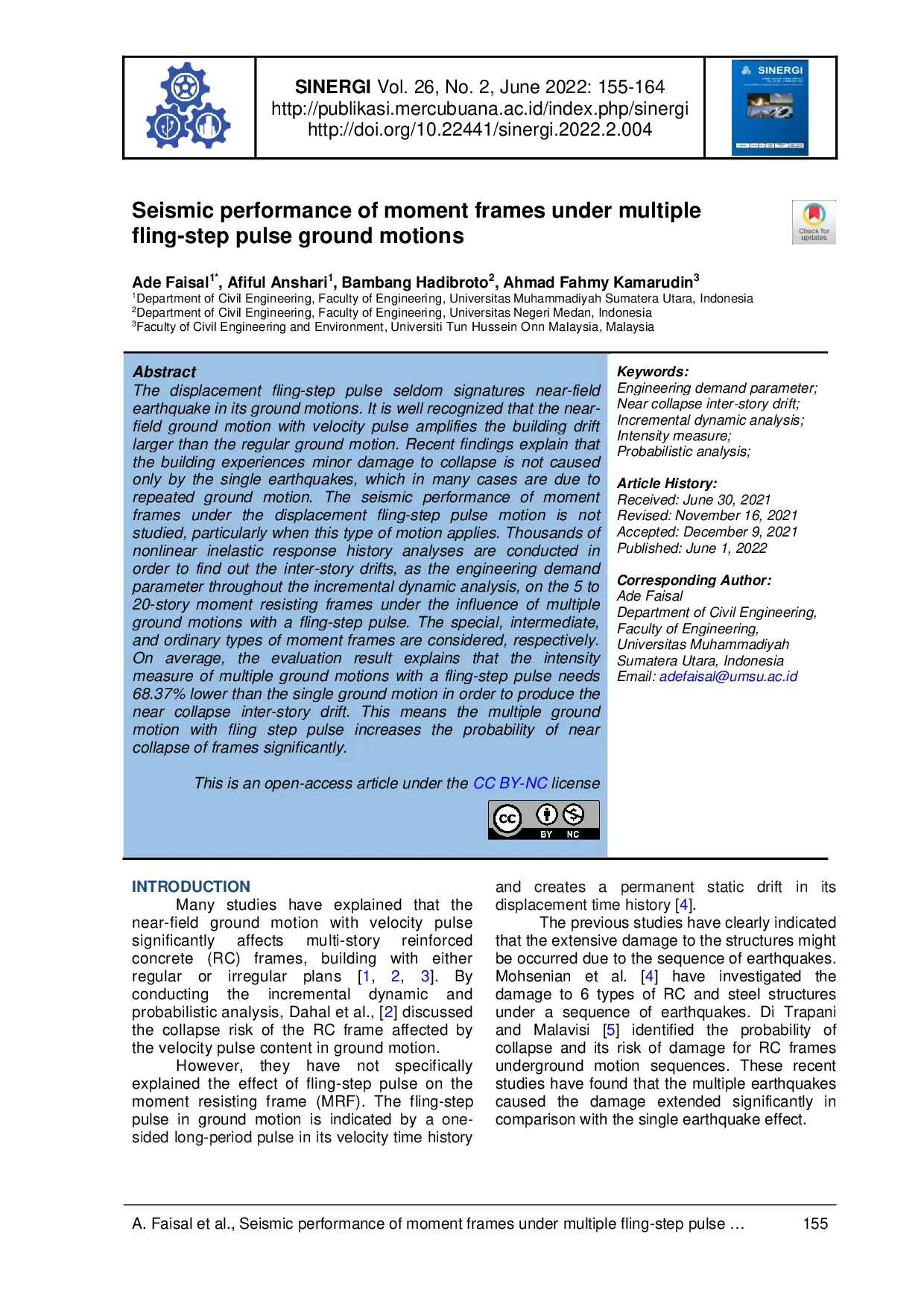 JURIS Seismic performance of moment frames under multiple fling step pulse ground motions