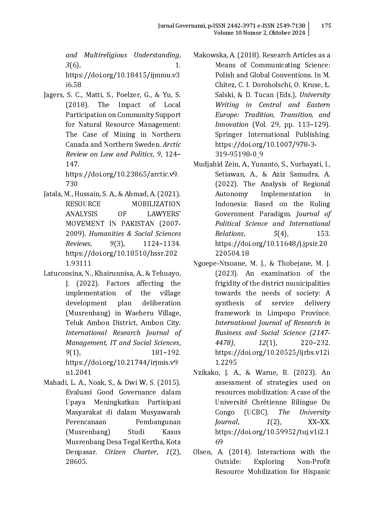 juris Partisipasi Masyarakat Dalam Musrenbang Analisa Berdasarkan Teori Mobilisasi Sumber Daya