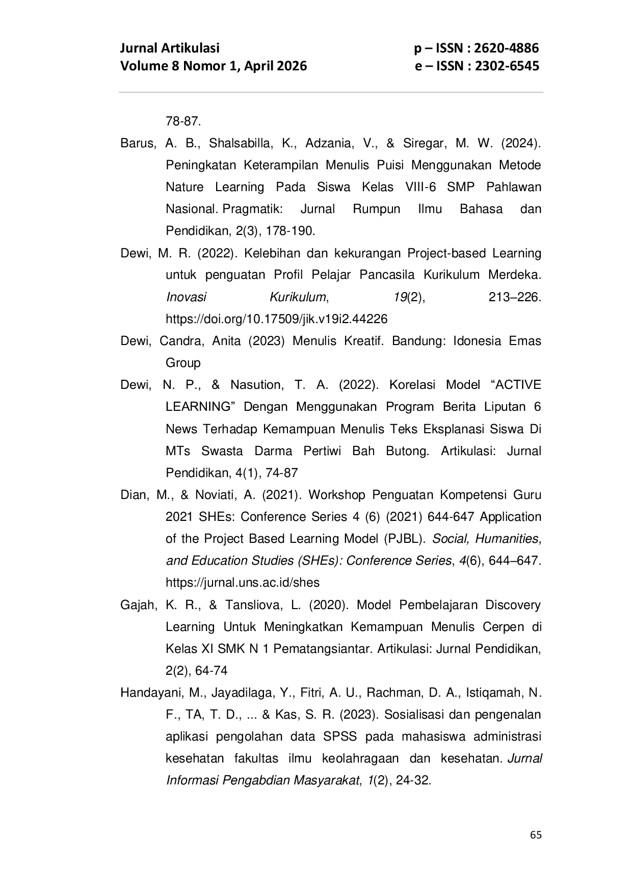 JURIS Pengaruh Model Pembelajaran Project Based Learning Berbantuan Media Youtube Terhadap Kemampuan Menulis Teks Ceramah Siswa Kelas XI SMA Swasta Yayasan Perguruan Keluarga