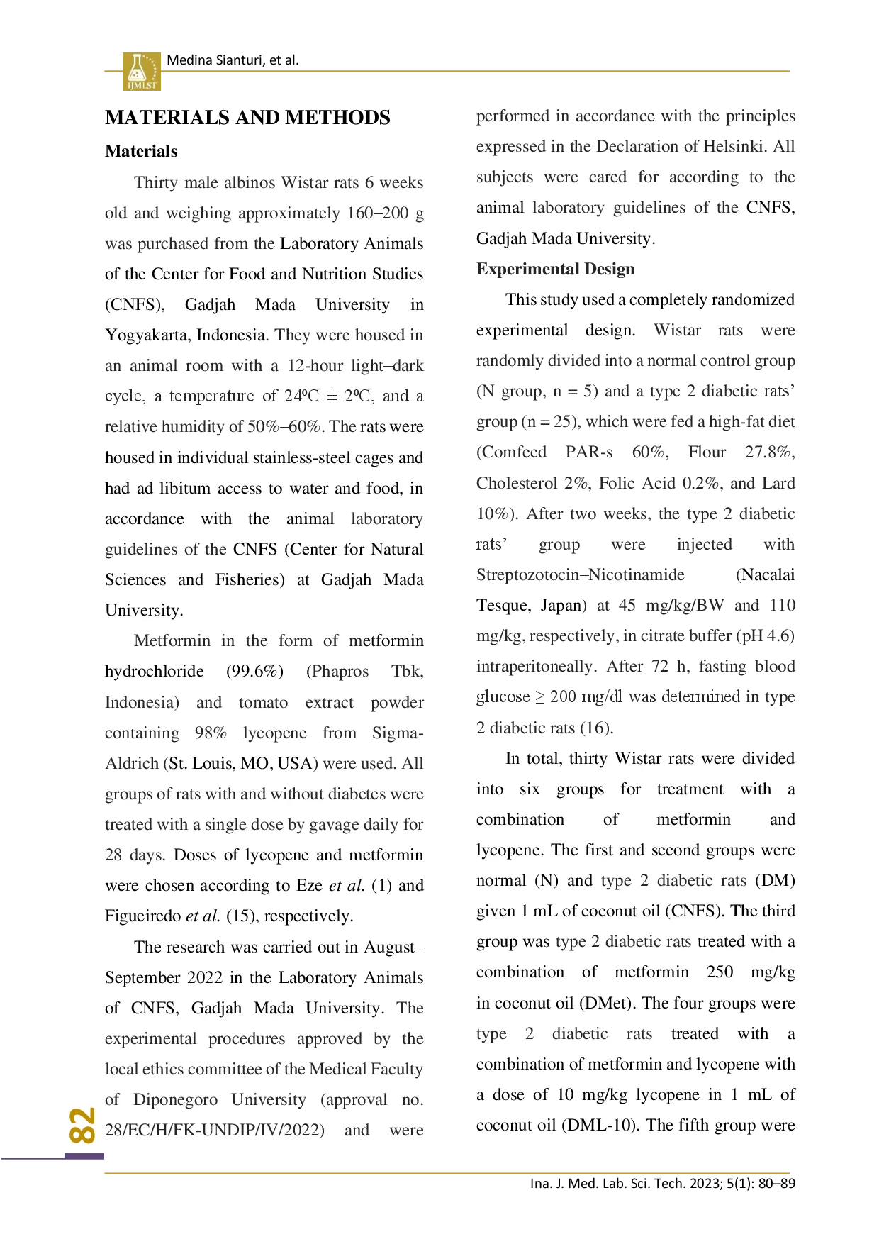 juris Lycopene Improves the Metformin Effects on Blood Glucose and Neutrophil Counts in Type 2 Diabetic Rats