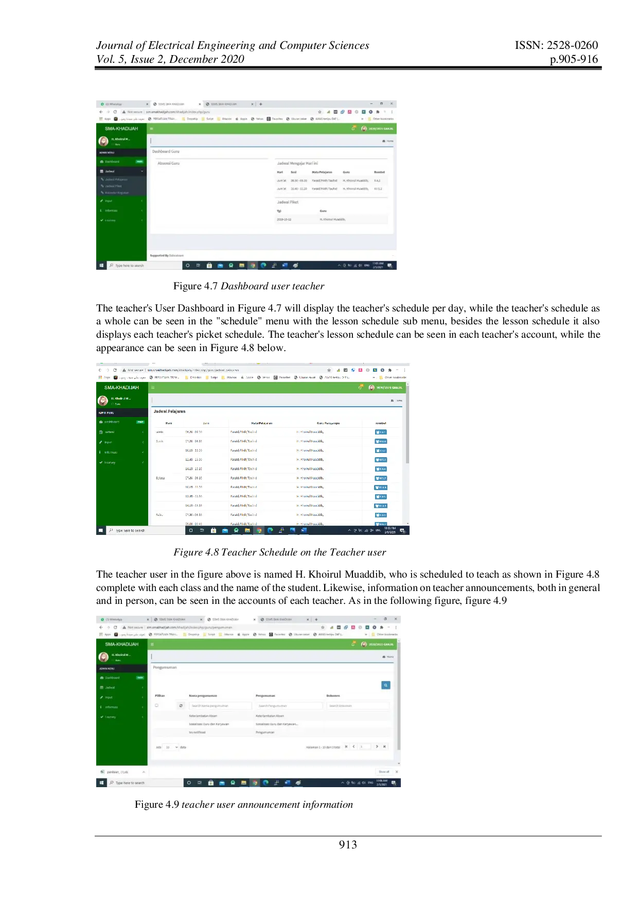 JURIS Smart School Management System as A Student Presention Monitoring in The Khadijah High School Surabaya