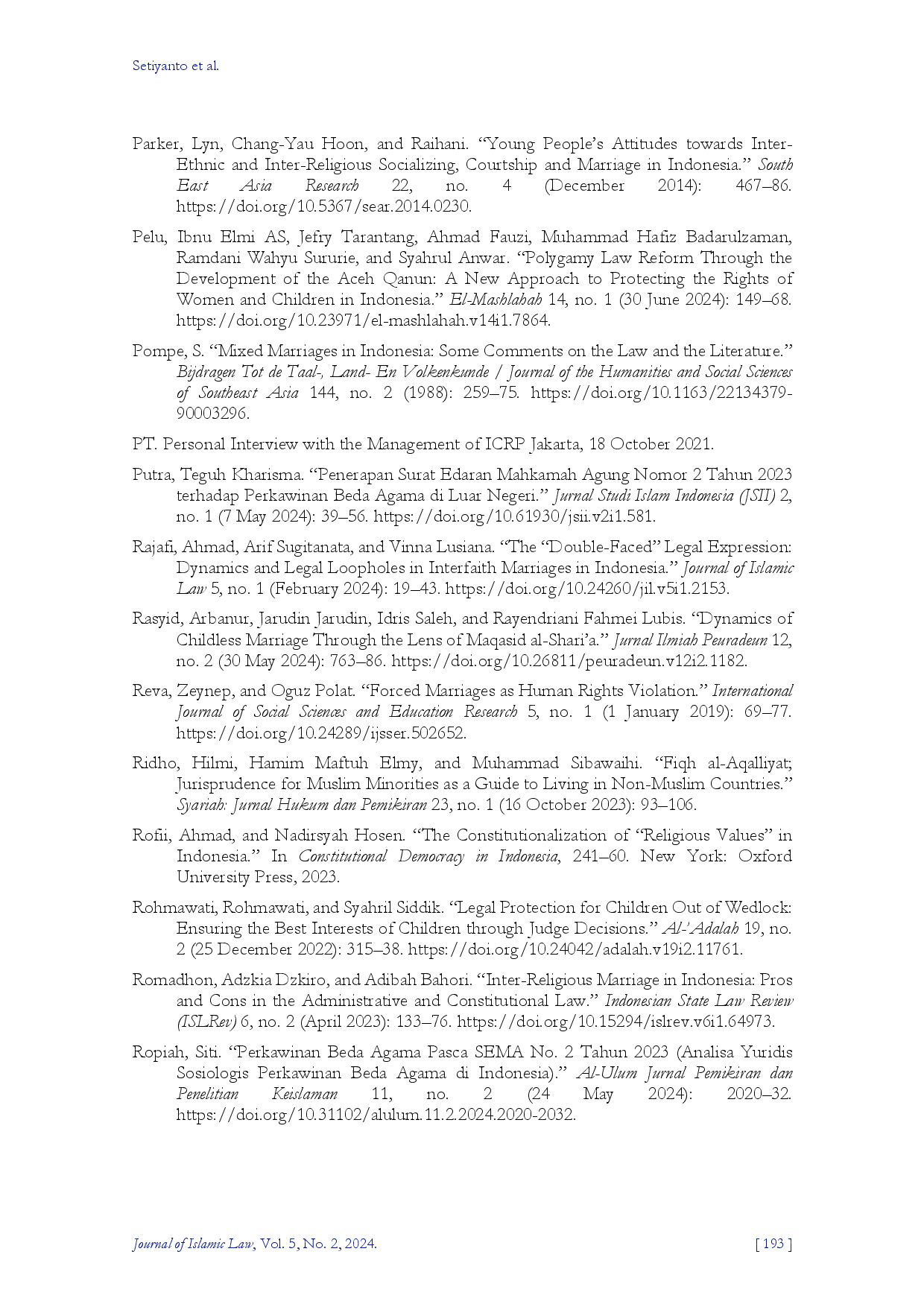 juris ICRP Jakarta and Interfaith Marriage Assistance in Indonesia Civil Rights Legal Interpretation and Advocacy for Interfaith Couples