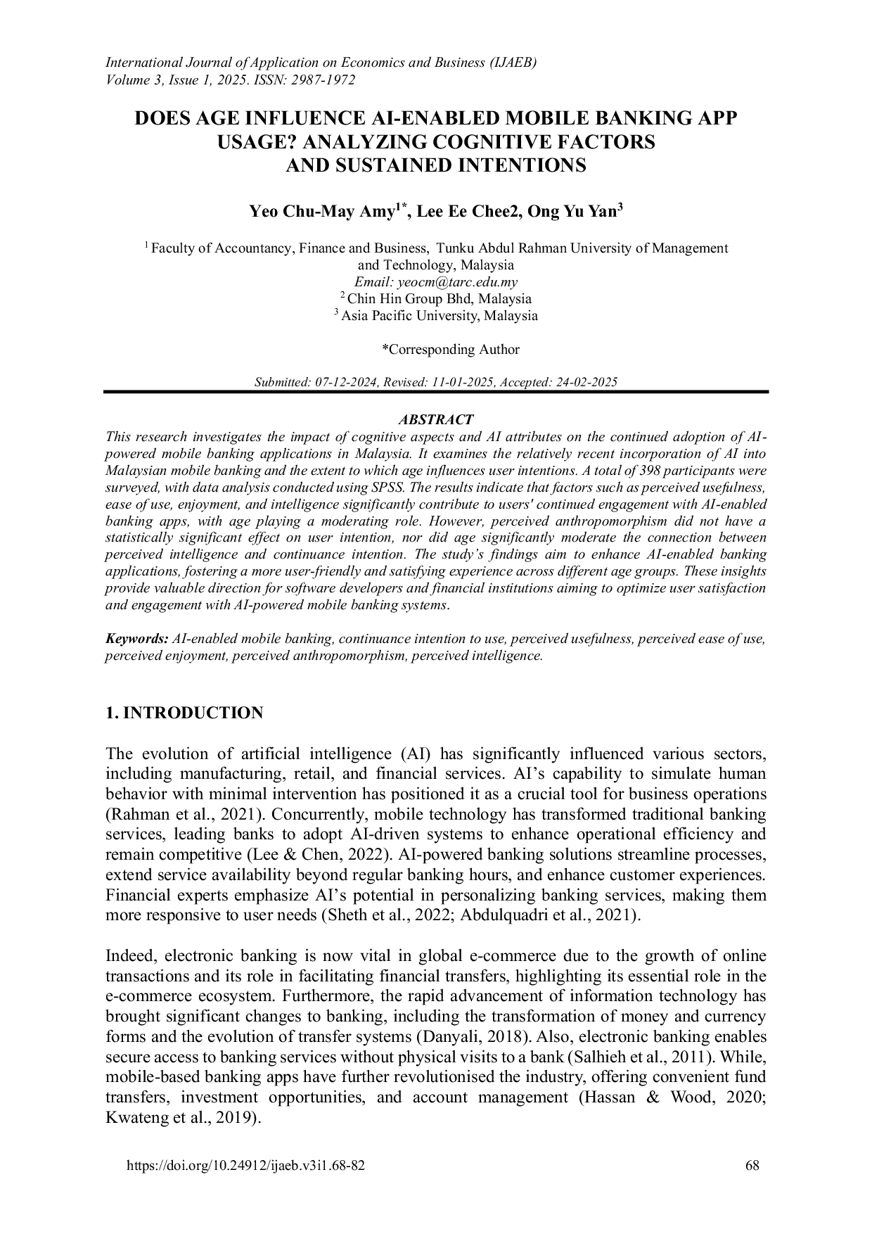 JURIS Does Age Influence Ai Enabled Mobile Banking App Usage Analyzing Cognitive Factors And Sustained Intentions
