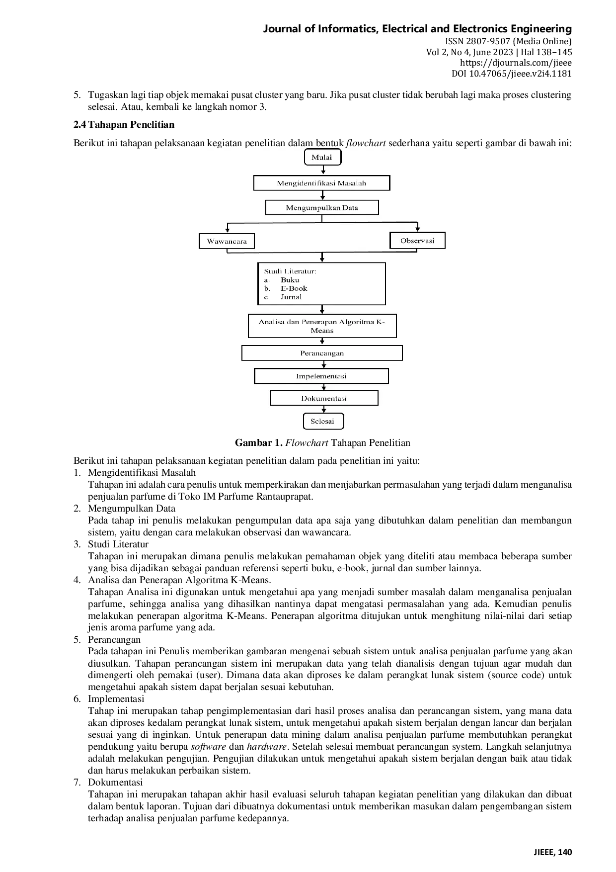 JURIS Penerapan Data Mining Menggunakan Algoritma K Means Untuk Analisa Penjualan Parfume