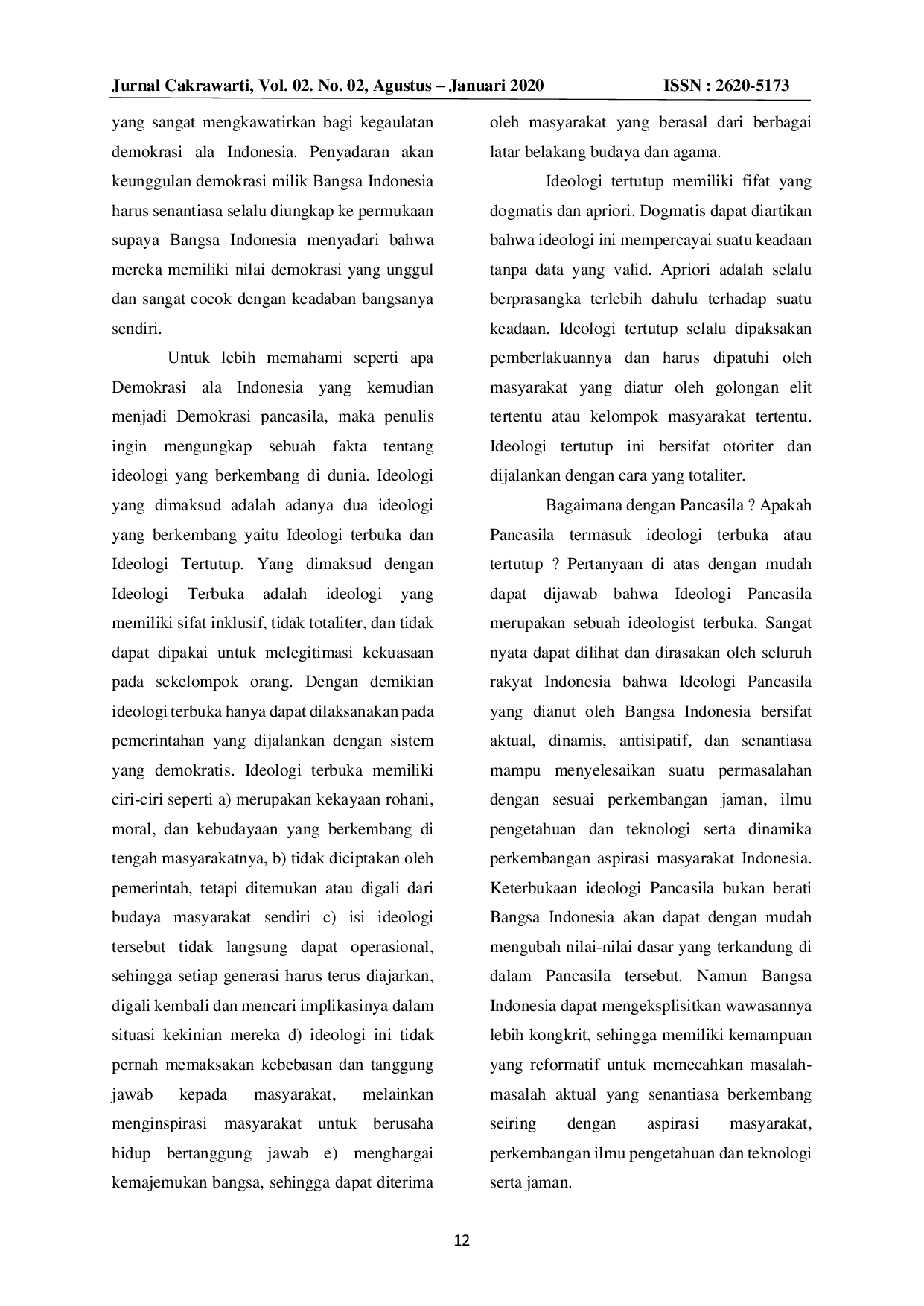 JURIS Pemilihan Umum Indonesia Antara Demokrasi Pancasila dan Demokrasi Liberal