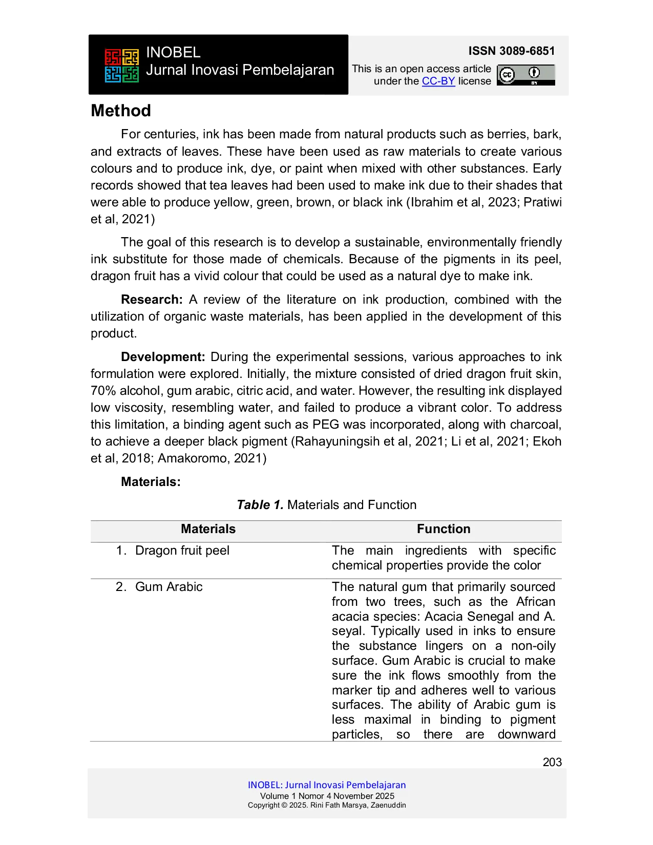 JURIS Kulit Buah Naga sebagai Spidol Papan Tulis Ramah Lingkungan Solusi untuk Pendidikan Dragon Fruit Peel as an Eco Friendly Whiteboard Marker A Solution for Education