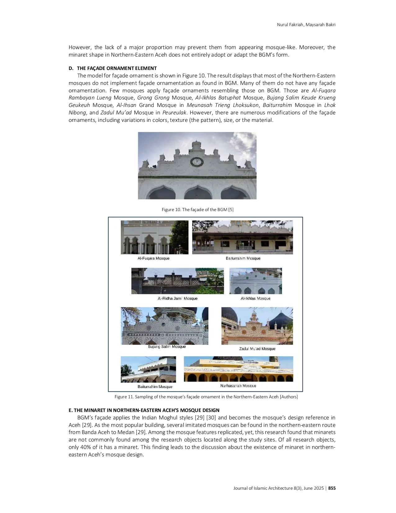 JURIS The Mosque Typology of Aceh s Northern Eastern Region Indonesia