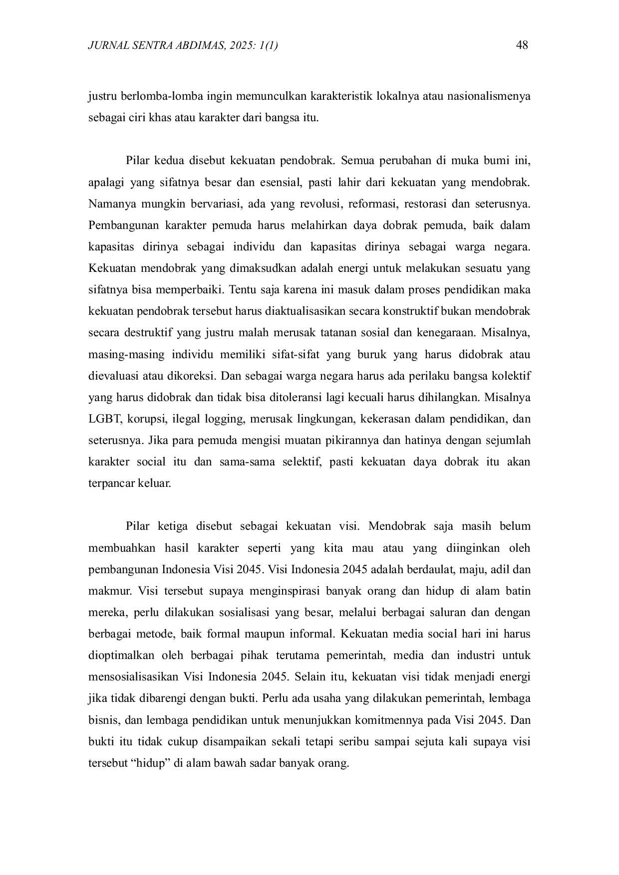 JURIS Pembinaan Generasi Muda untuk Penguatan Lembaga melalui Kegiatan Pelatihan Kepemimpinan Pemuda dalam Menyambut Indonesia Emas 2045 di Provinsi Lampung