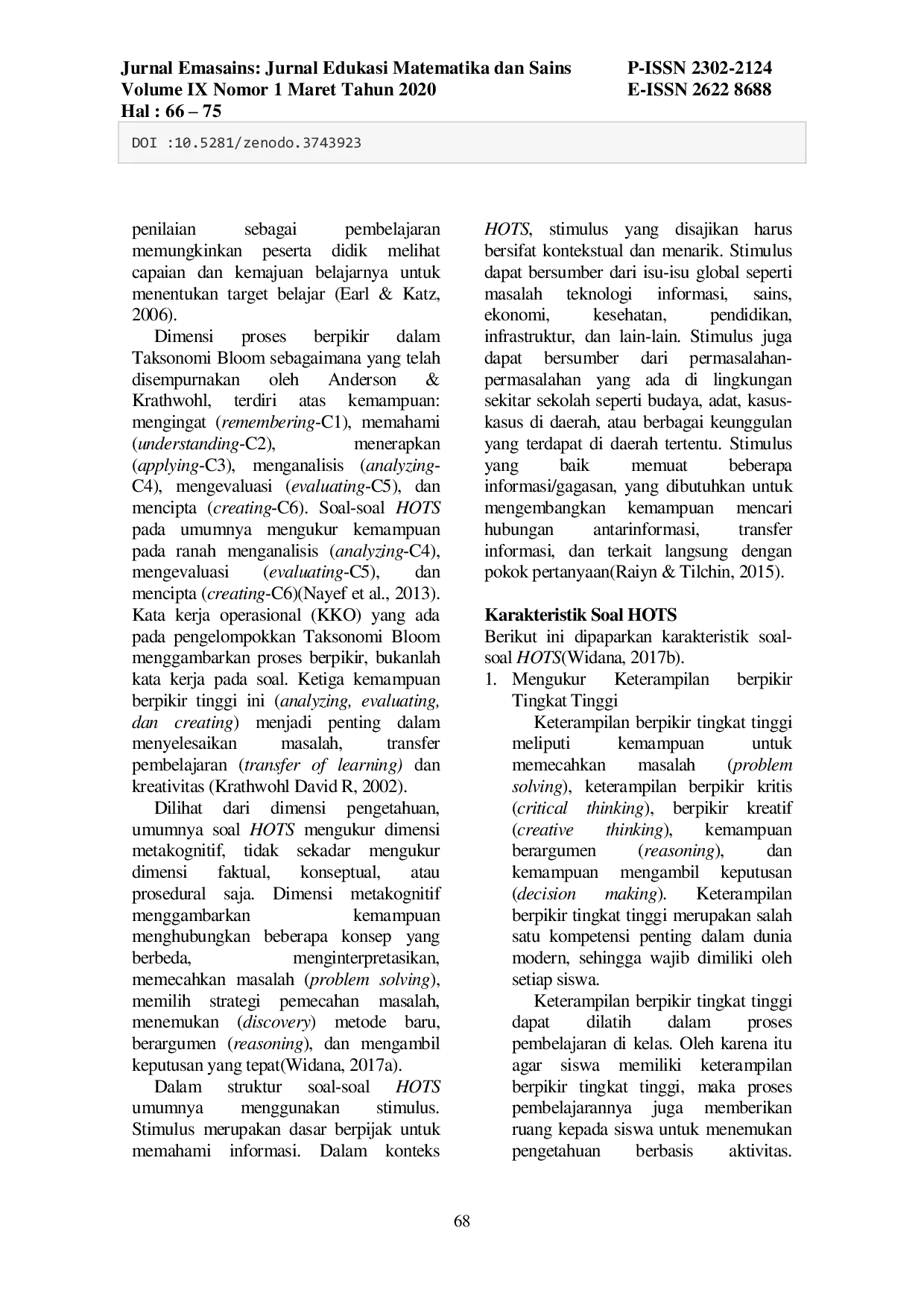 JURIS Pengaruh Pemahaman Konsep Asemen HOTS terhadap Kemampuan Guru Matematika SMA SMK Menyusun Soal HOTS