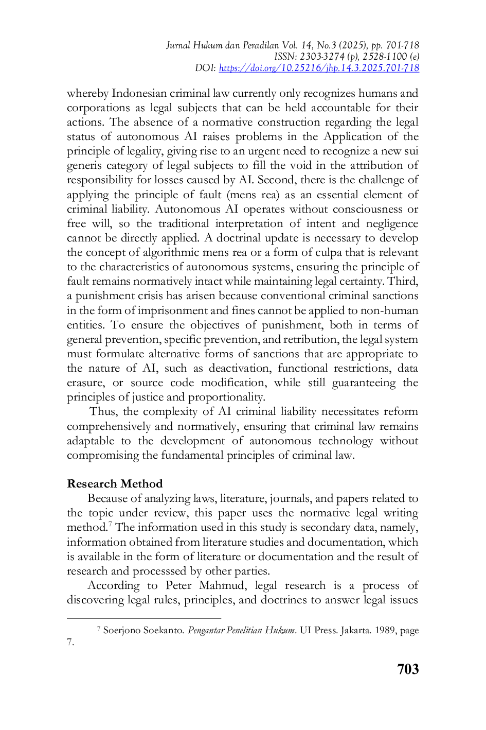 JURIS Drafting Laws for The Lifeless A Legal Framework for Criminal Liability and Punishment for Artificial Intelligence