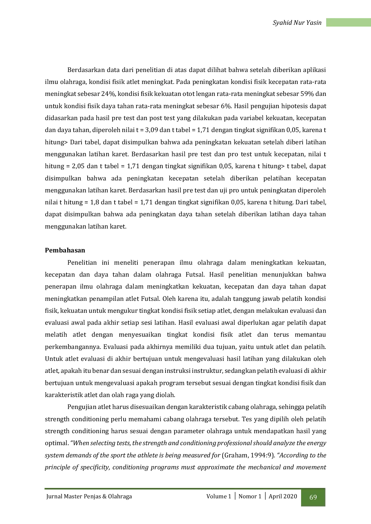 JURIS Penampilan Kondisi Fisik Melalui Latihan Karet Band Di UKM Futsal STKIP Pasundan Cimahi