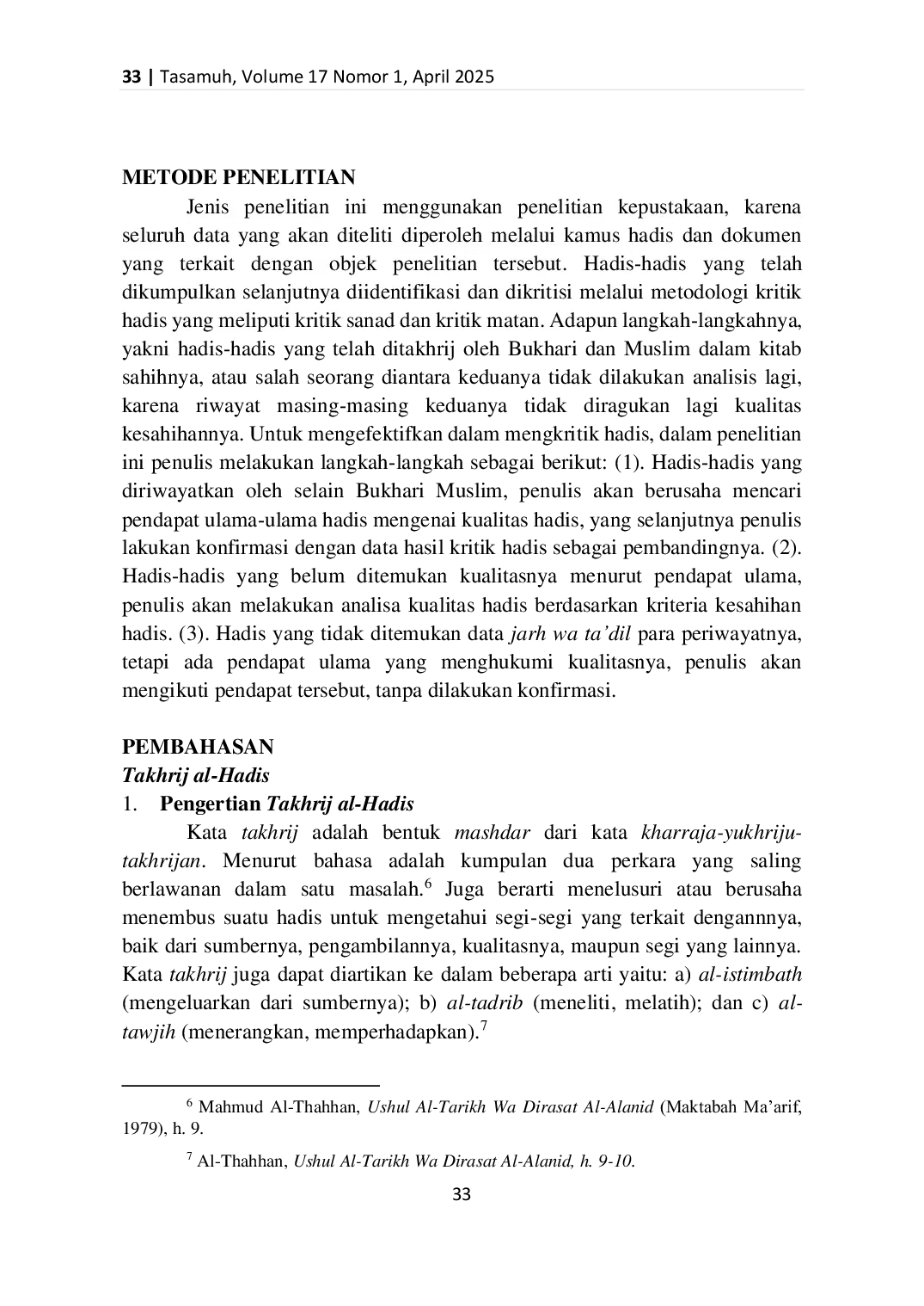 JURIS Hadis Tentang Larangan Menghadang Dagangan Di Tengah Jalan Studi Kritik Sanad Dan Matan