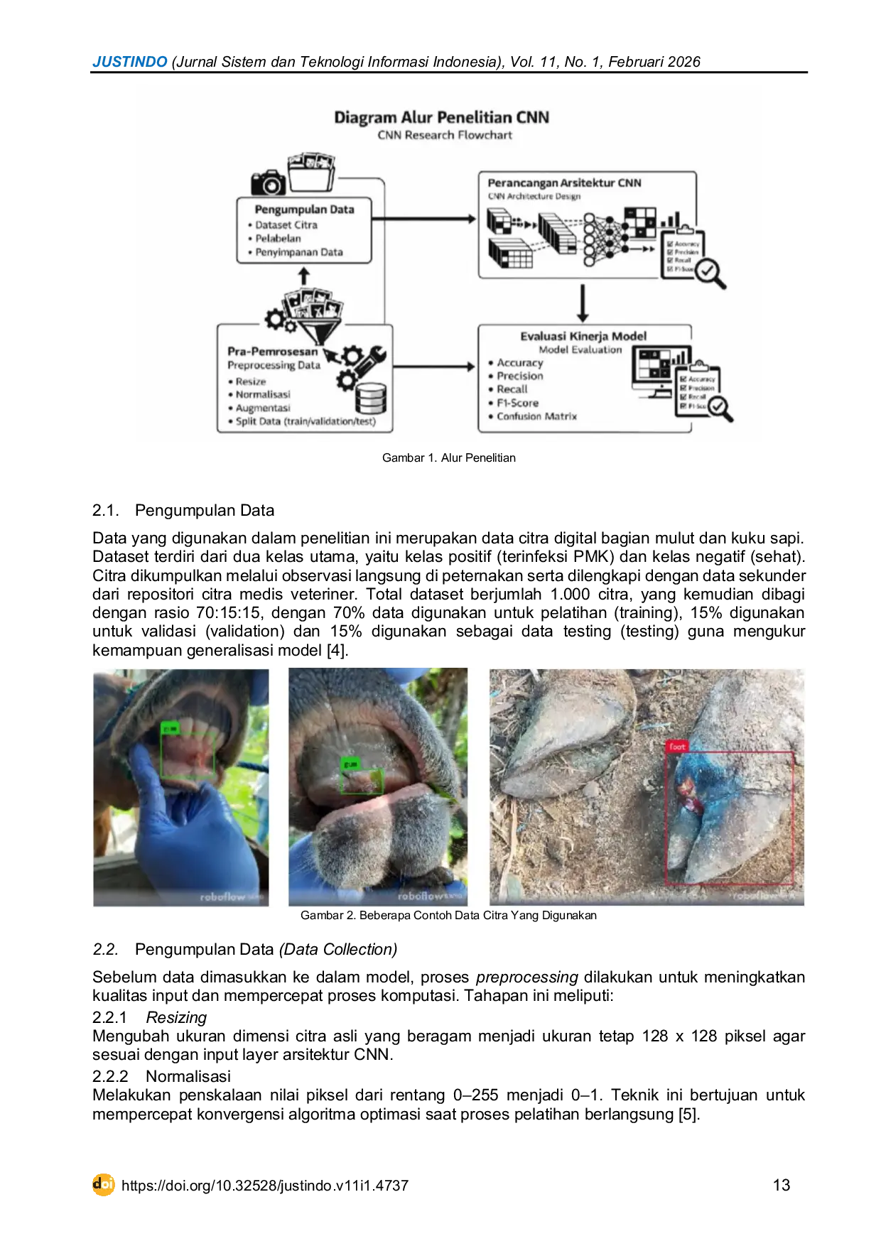 JURIS Clinical Image Classification of Cattle Foot and Mouth Disease Based on Convolutional Neural Network