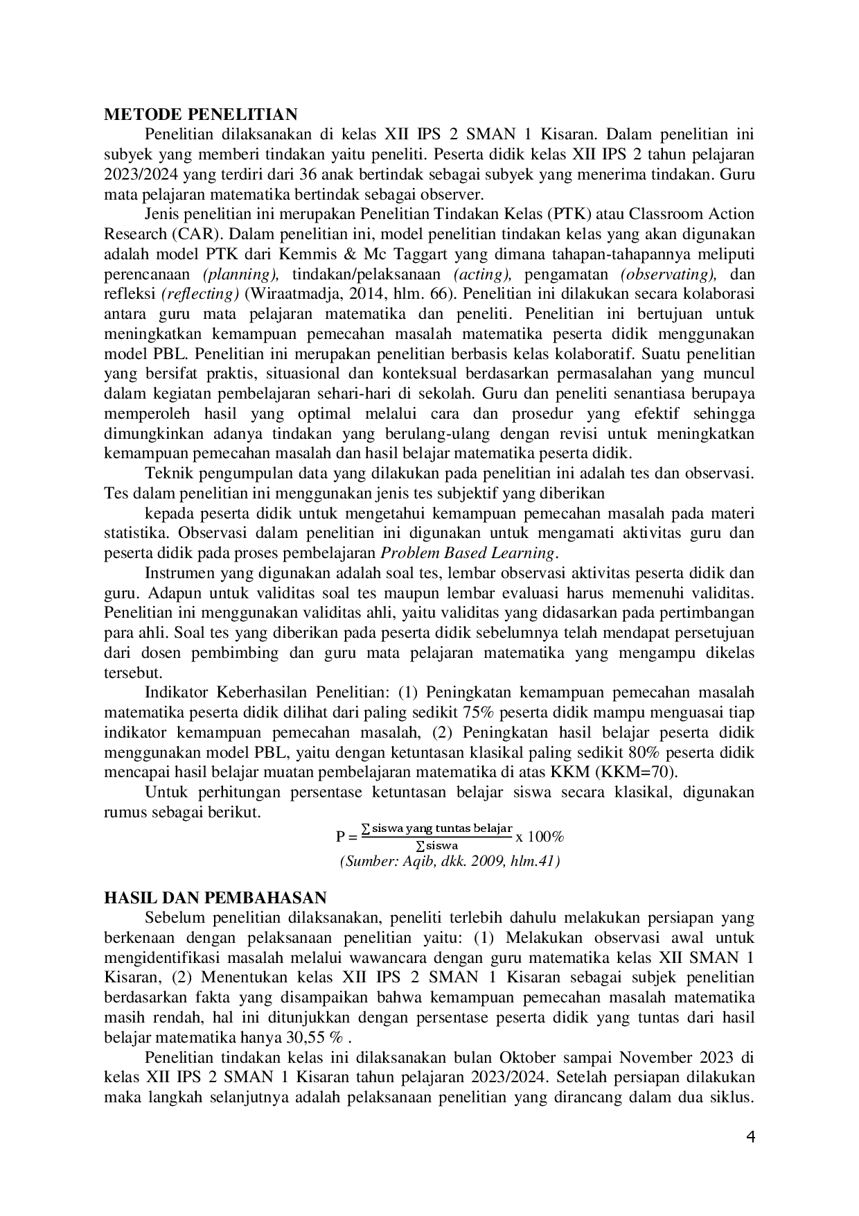 juris Peningkatan Kemampuan Pemecahan Masalah Matematika Melalui Penerapan Model Problem Based Learning Pada Materi Statistika