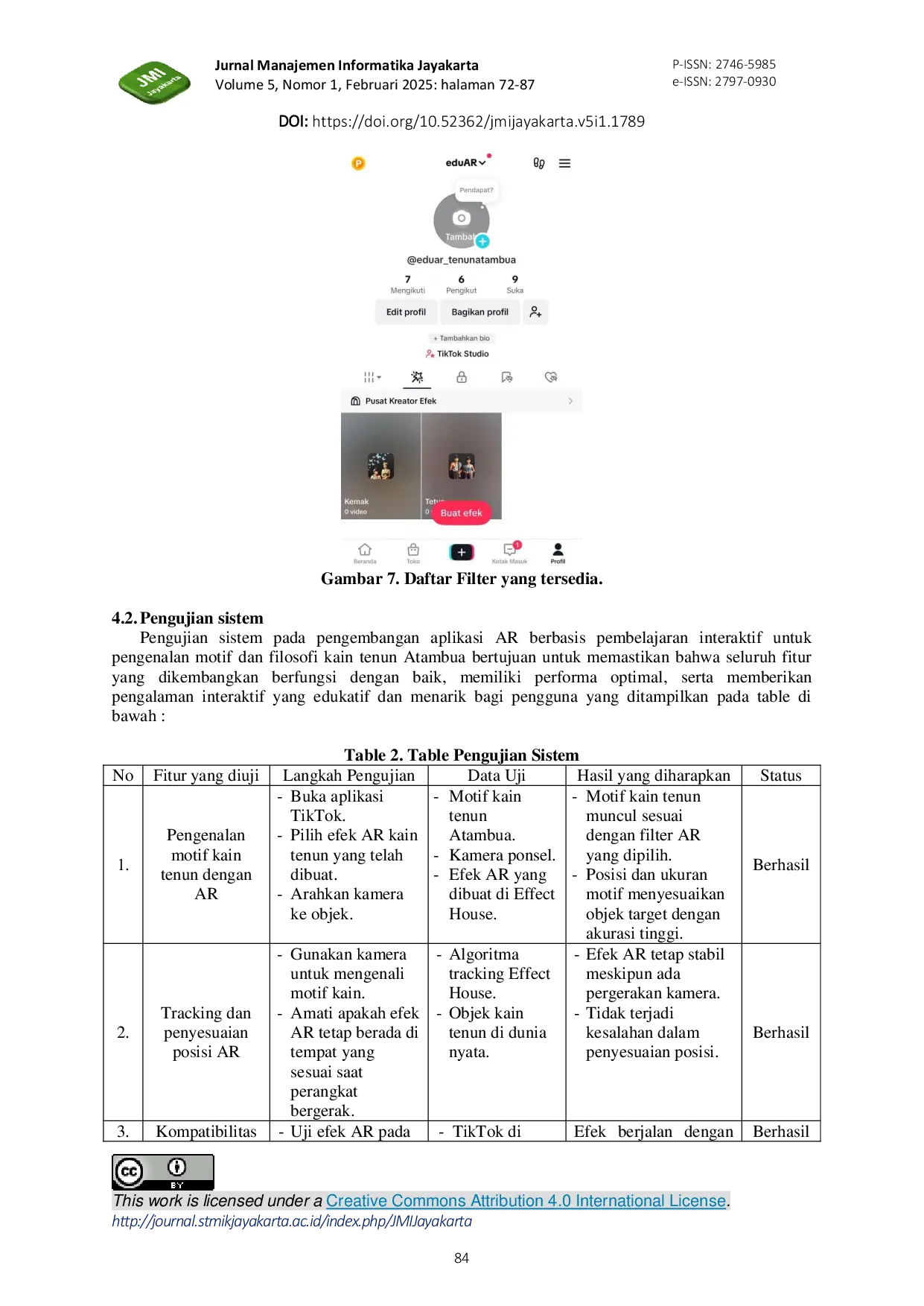 JURIS Augmented Reality Berbasis Pelacakan Objek Pembelajaran Motif Dan Makna Kain Tenun Atambua
