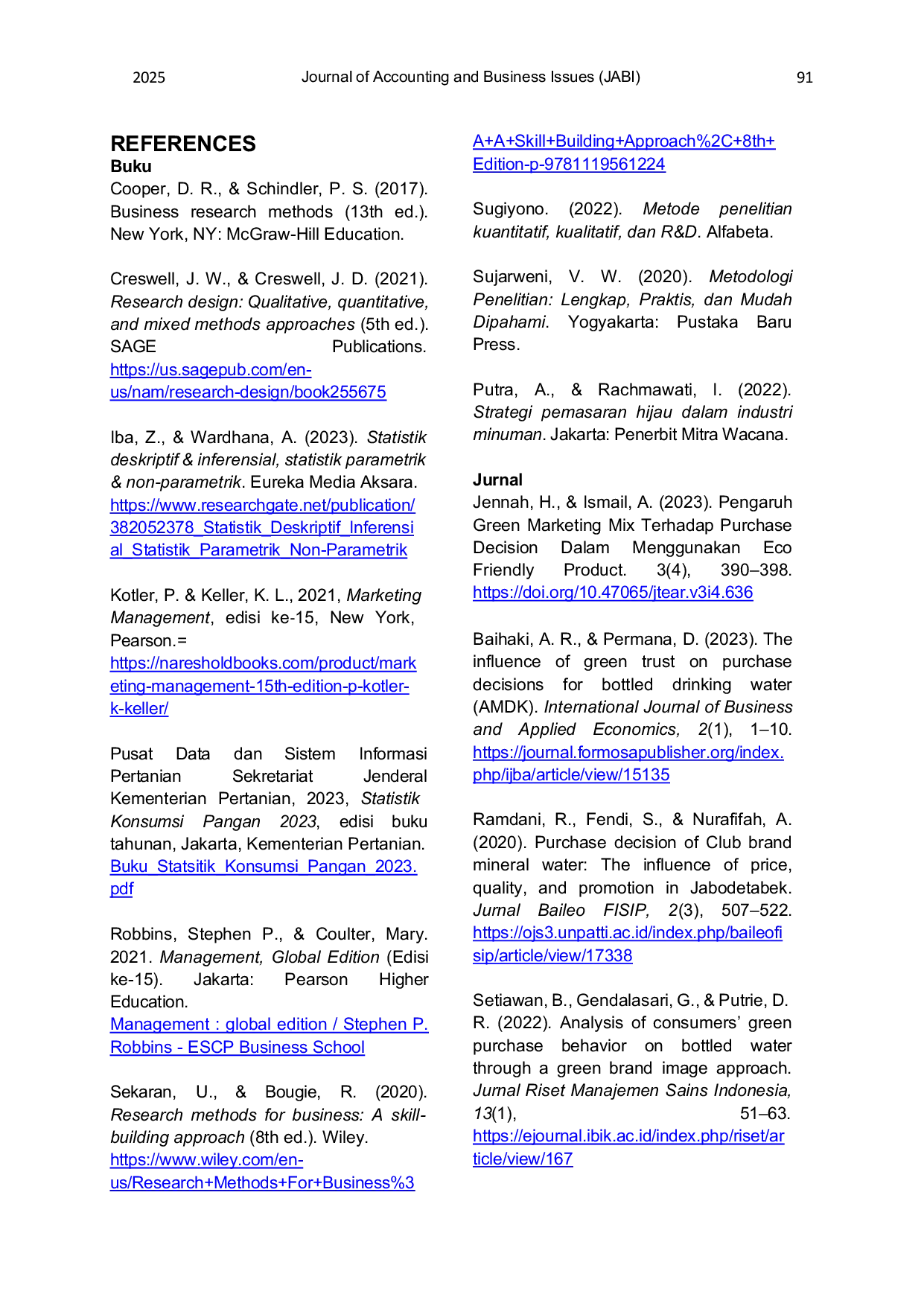 JURIS THE INFLUENCE OF GREEN MARKETING MIX ON LE MINERALE PRODUCT PURCHASE DECISIONS case study on le minerale consumers in Subang City