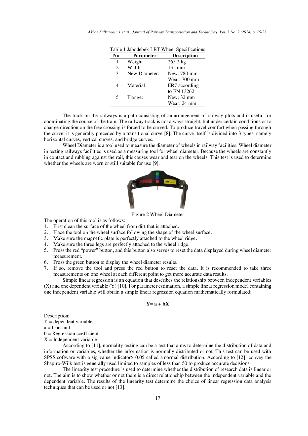 JURIS The Effect of Traffic on Wheel Flange Wear of LRT Jabodebek