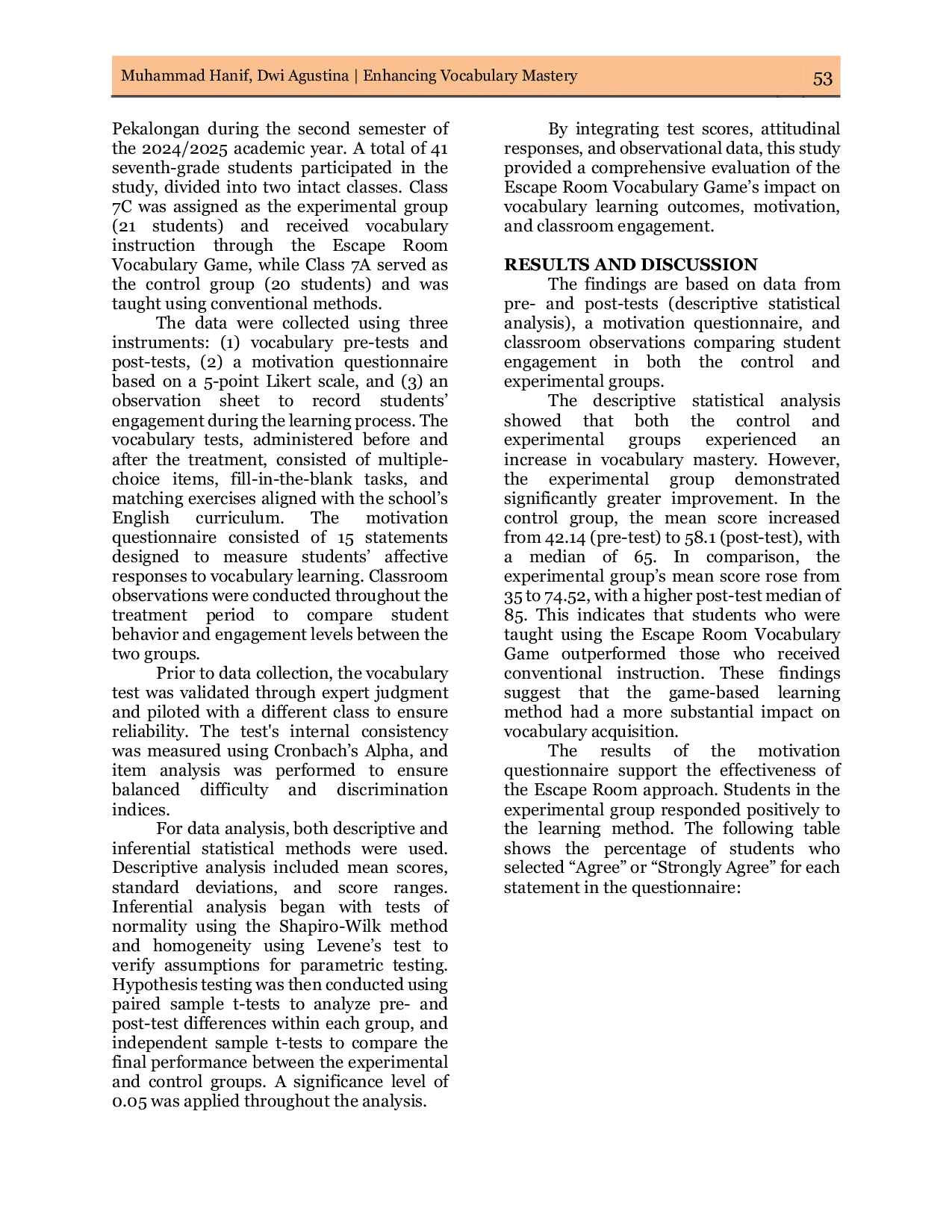 JURIS Enhancing Vocabulary Mastery Through Escape Room Game