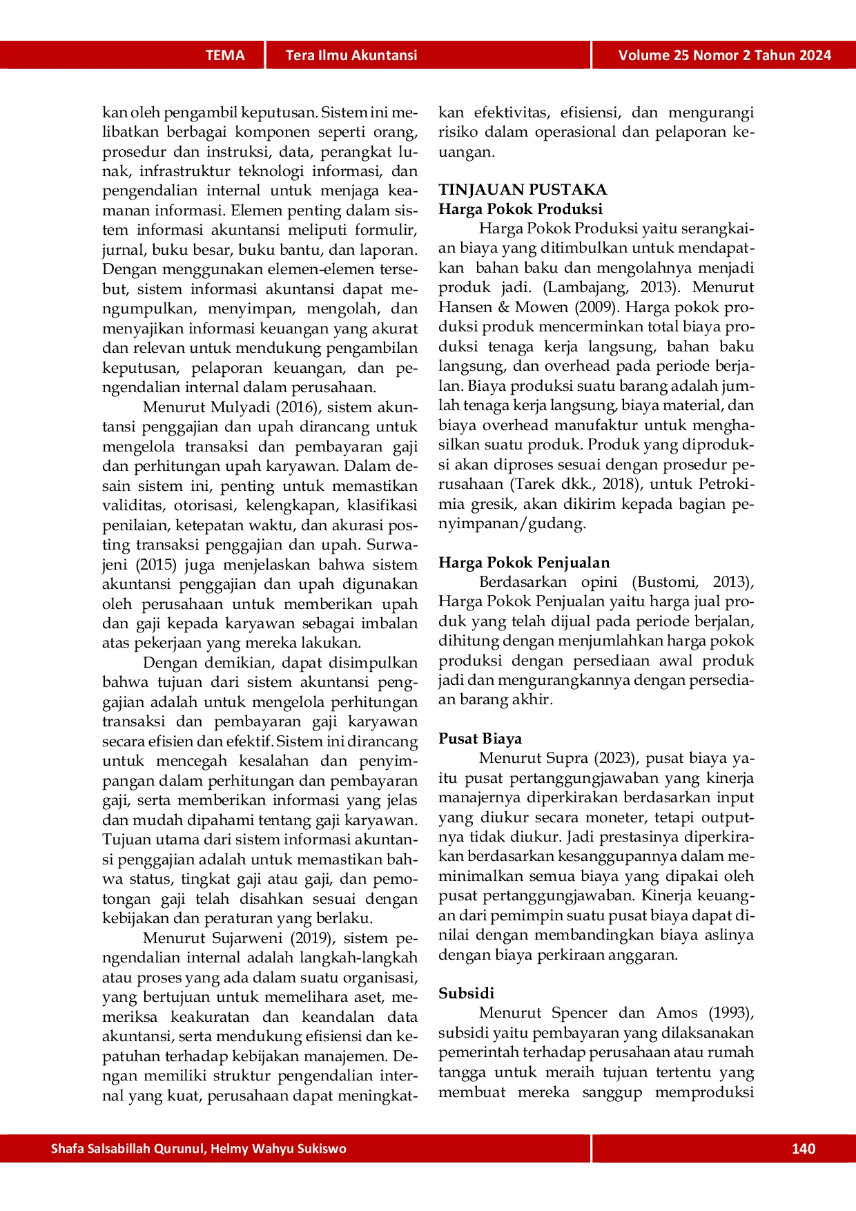 JURIS Analisis Sistem Informasi Akuntansi Penggajian untuk Meningkatkan Efektivitas Pengendalian Internal