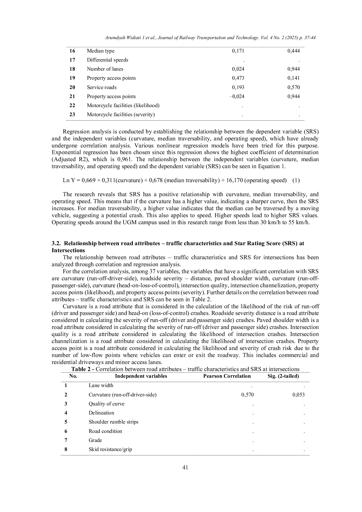 JURIS Road Attributes and Traffic Characteristics Effects on Motorcycle Safety