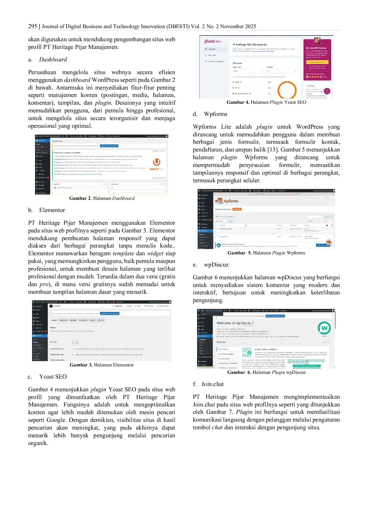 JURIS Implementasi CMS Wordpress Berbasis Agile untuk Pengembangan Website Profil PT Heritage Pijar Manajemen