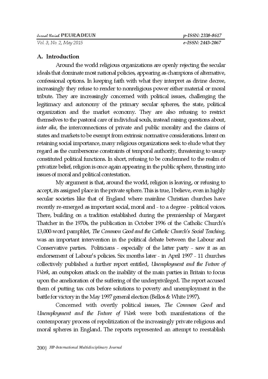 juris Religion In Global Politics Explaining Deprivatization