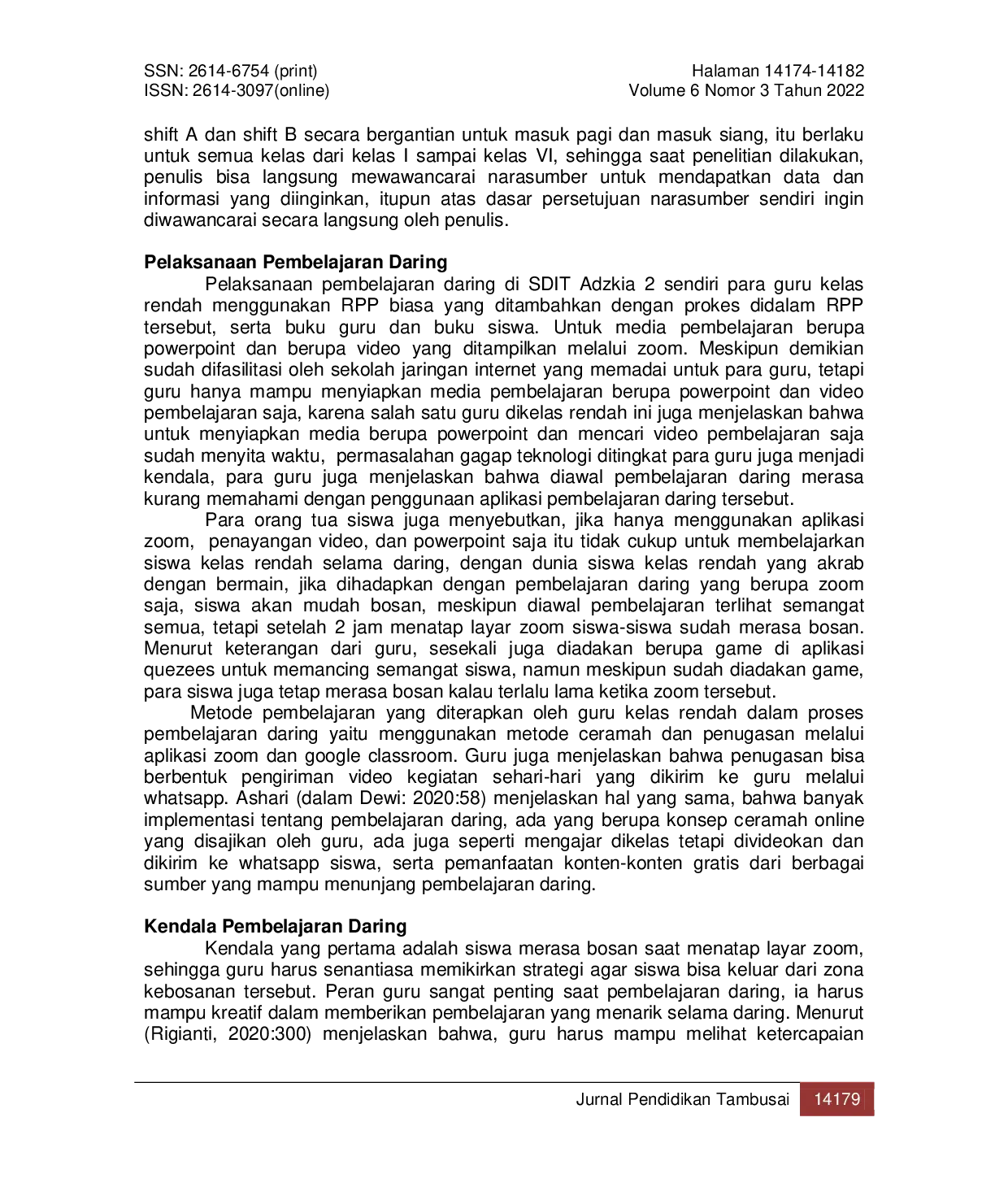 JURIS Analisis Proses Pembelajaran Daring di Kelas Rendah SD IT Adzkia pada Masa Pandemi Covid 19